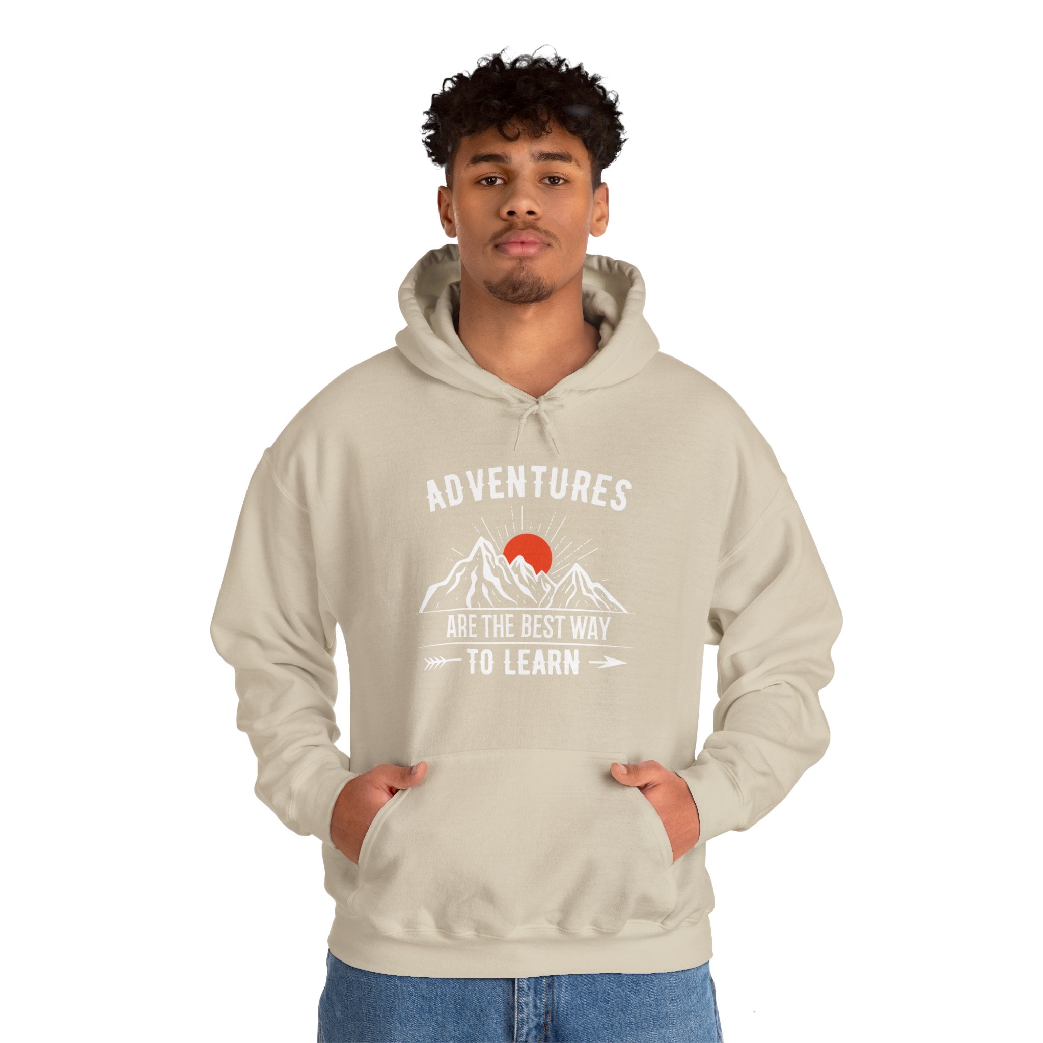 "Adventures Are The Best Way To Learn" Unisex Heavy Blend™ Hooded Sweatshirt