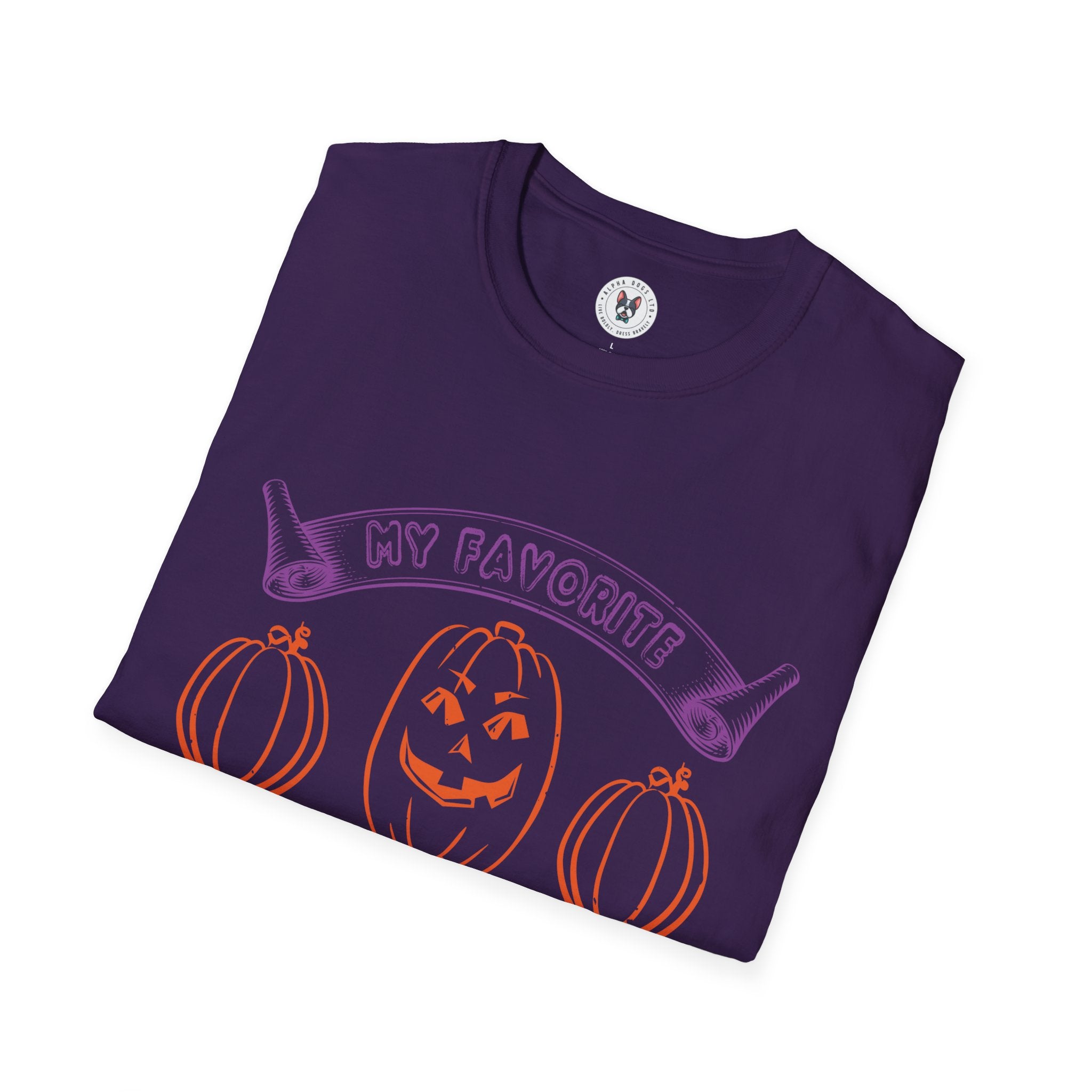 "MY FAVORITE COLOR IS PUMPKIN SPACE" Unisex Soft style T-Shirt