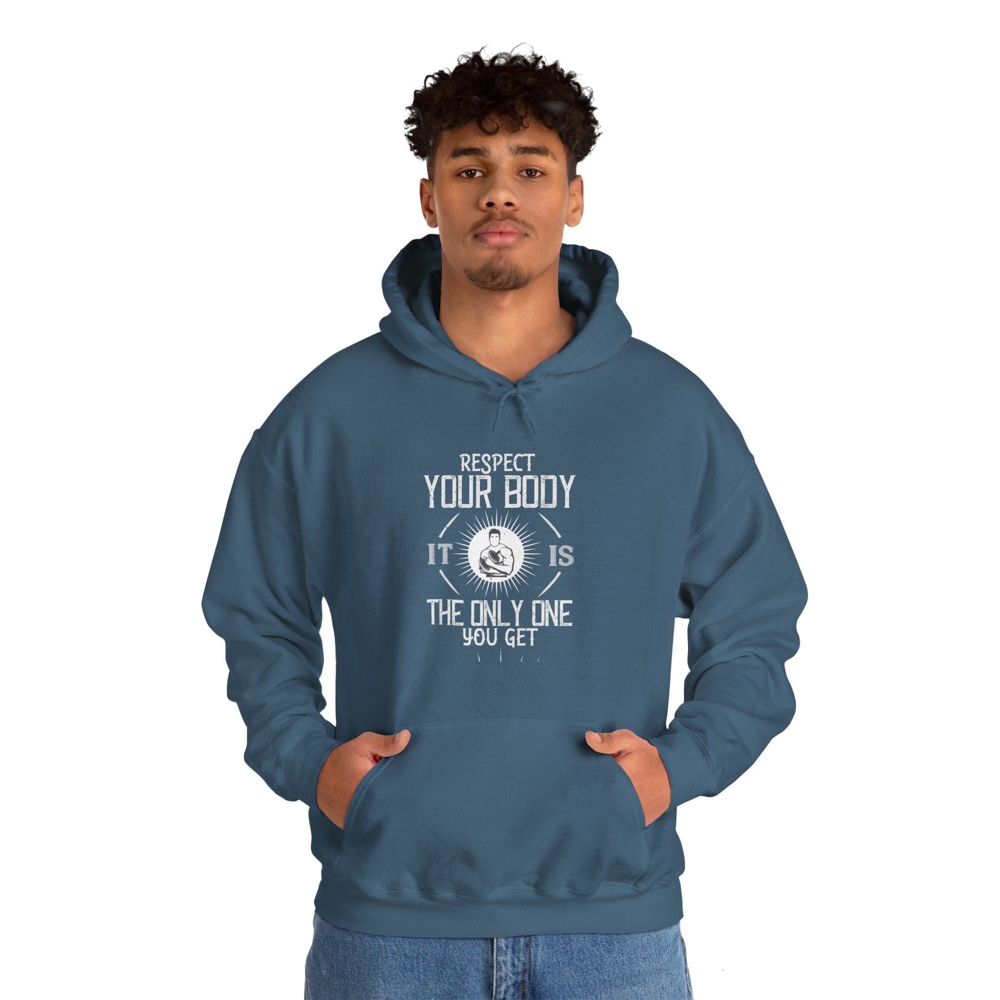 "Respect Your Body It Is the Only One You Get"  Unisex Heavy Blend™ Hooded Sweatshirt