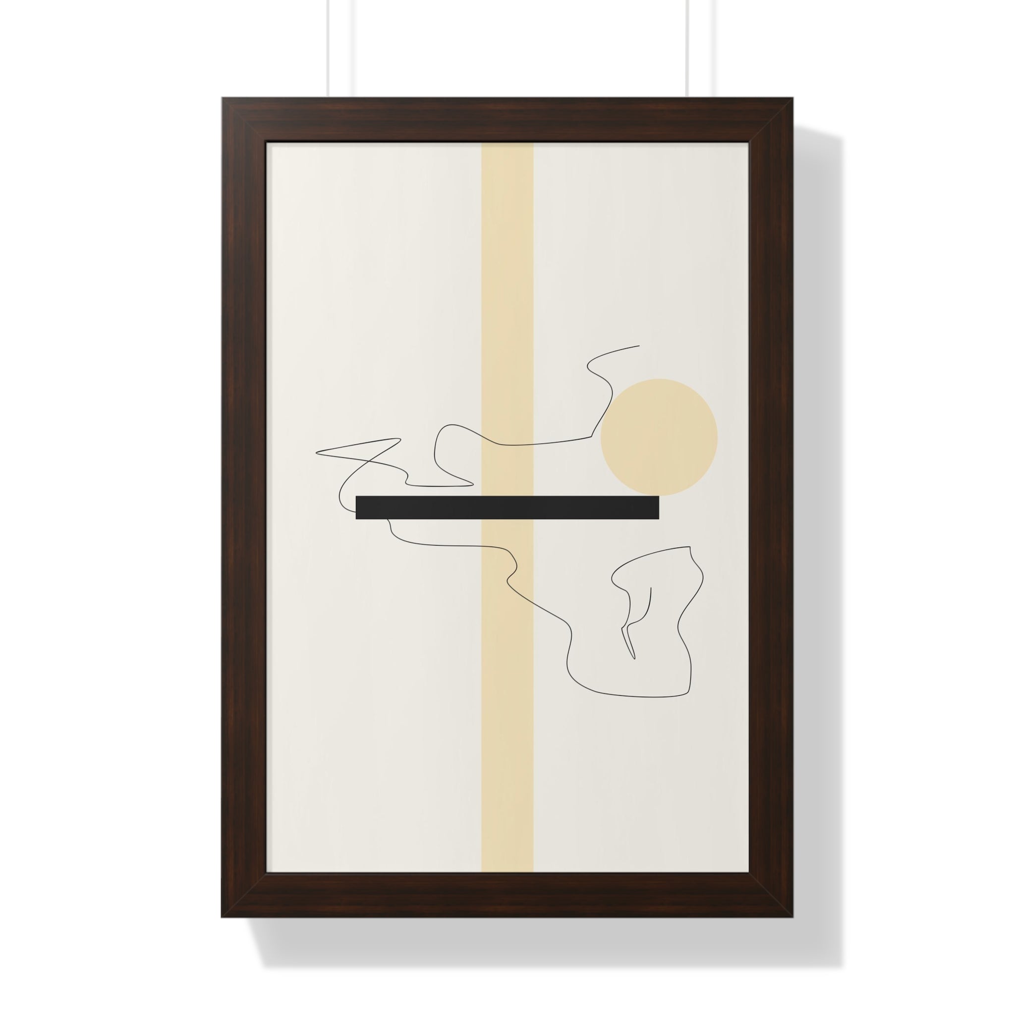 "ABSTRACT NEUTRAL" Framed Vertical Poster