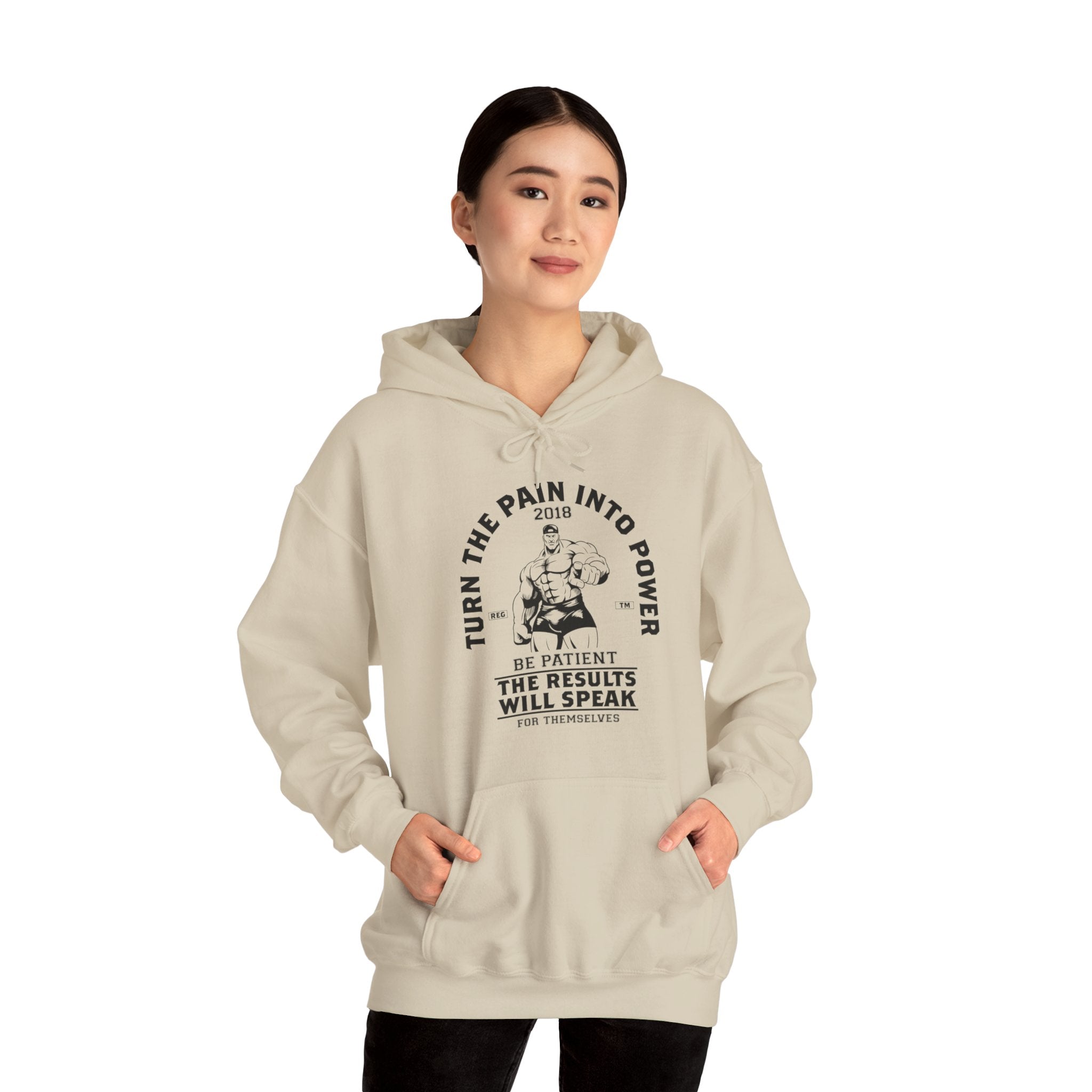 "Turn The Pain Into Power"  Unisex Heavy Blend™ Hooded Sweatshirt