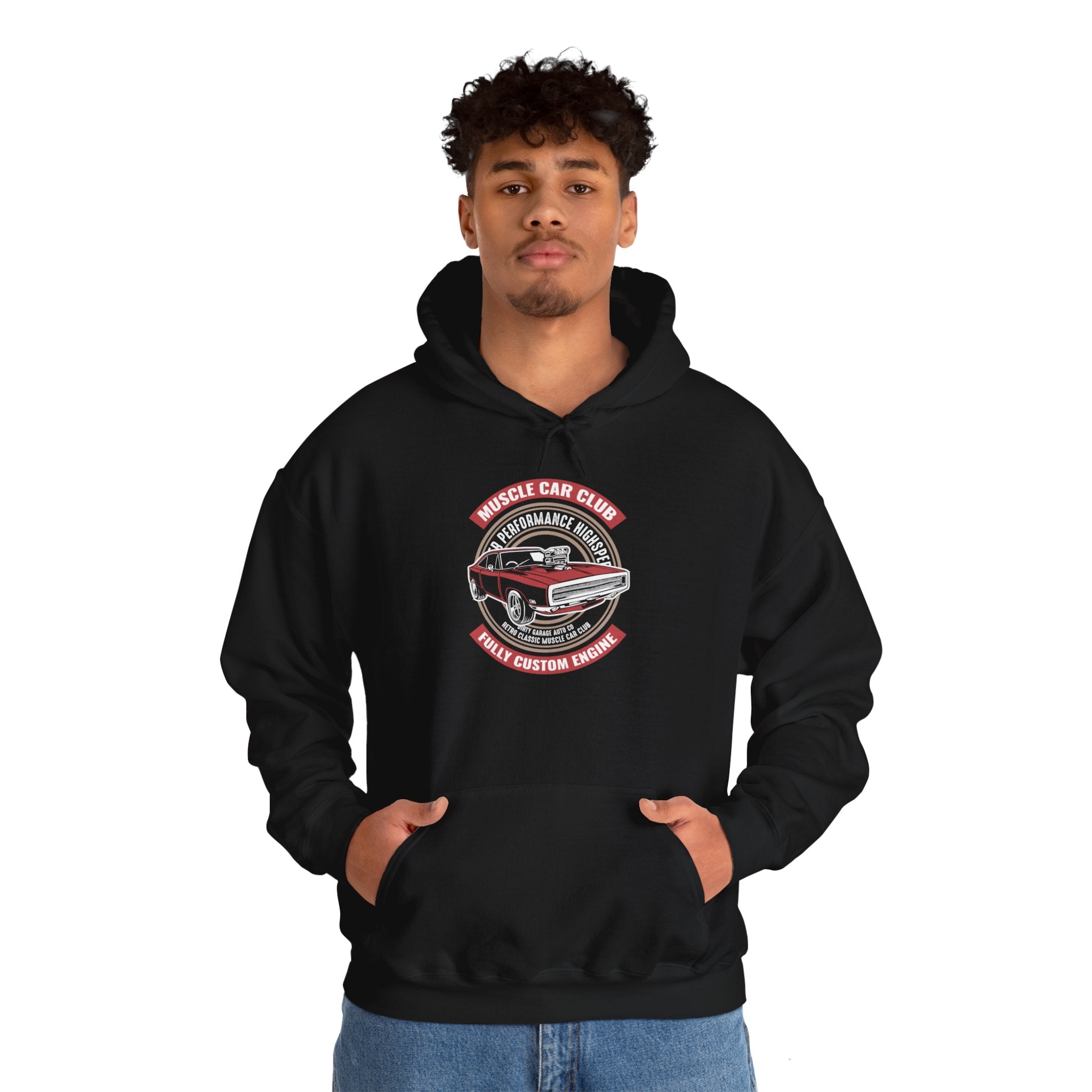 "MUSCLE CAR CLUB FULLY CUSTOM ENGINE" Unisex Heavy Blend™ Hooded Sweatshirt