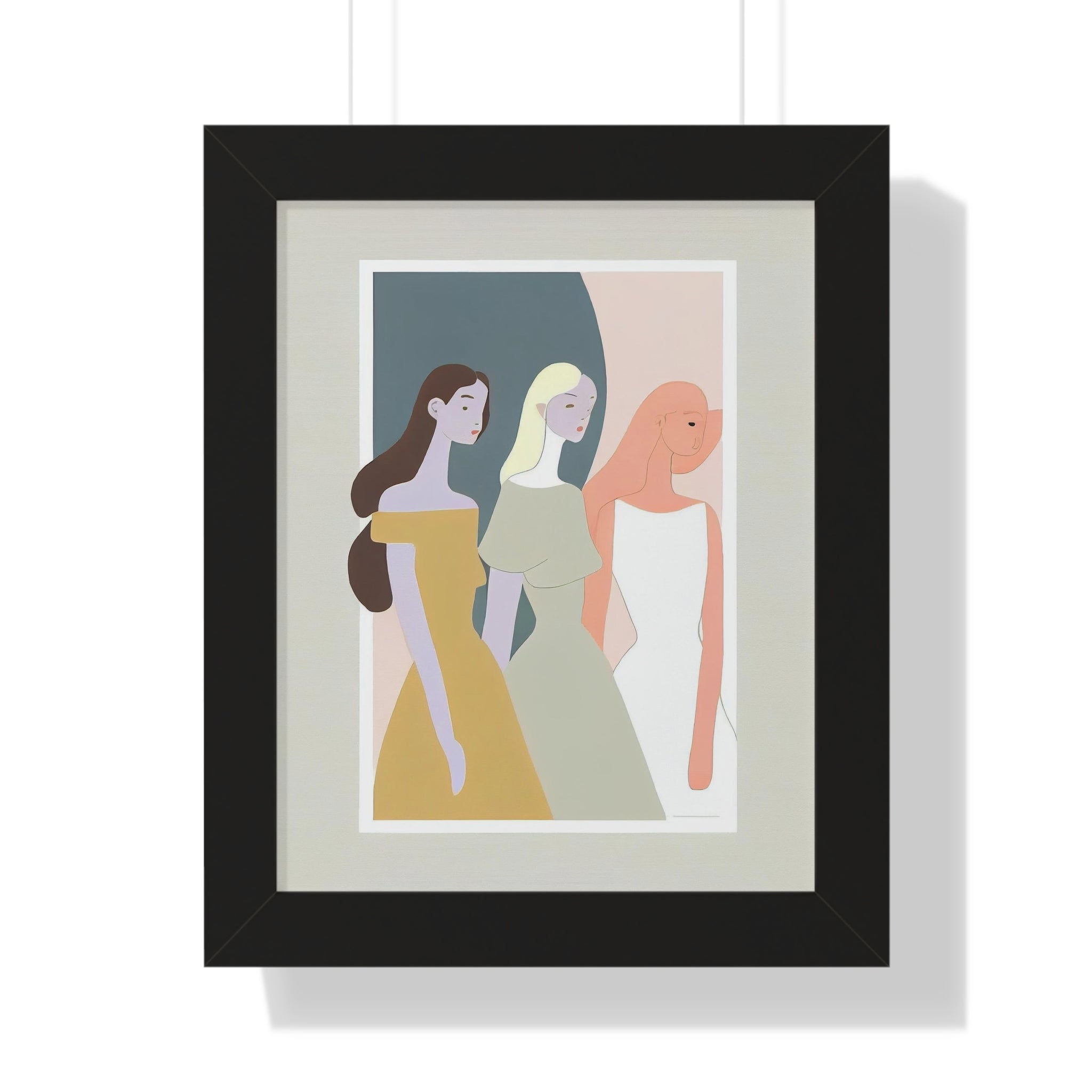 "ABSTRACT FEMINIST" Framed Vertical Poster