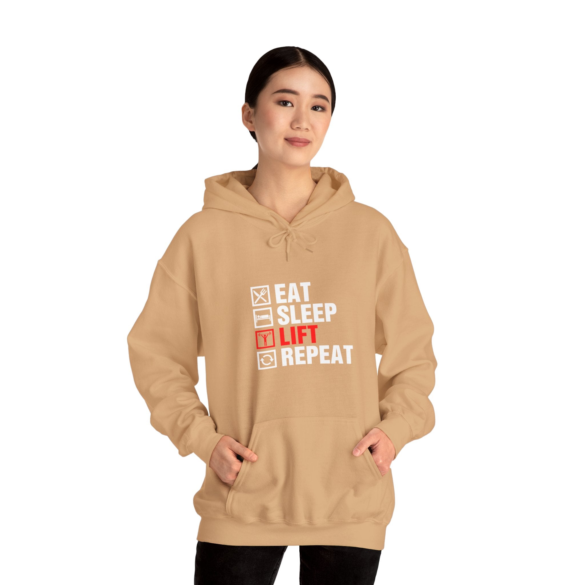 "Eat Sleep Lift Repeat" Unisex Heavy Blend™ Hooded Sweatshirt