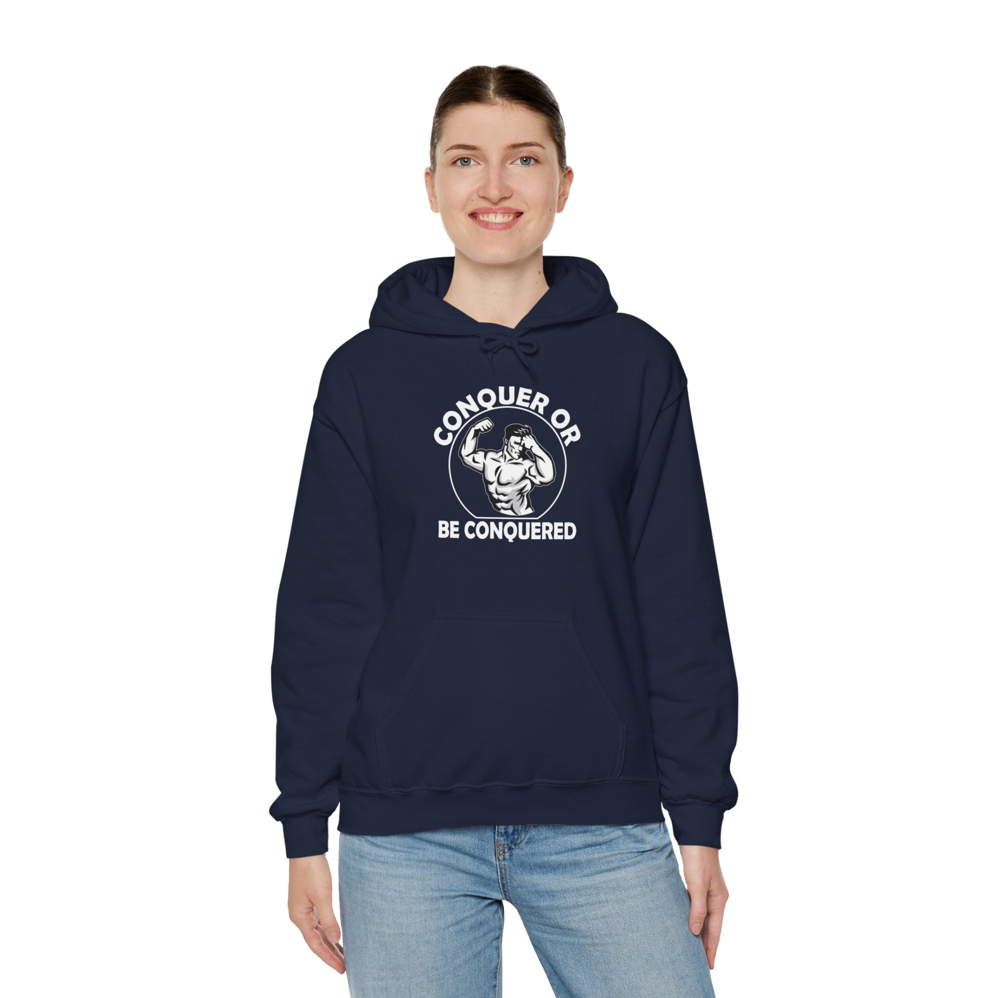 "Conquer Or Conquered" Unisex Heavy Blend™ Hooded Sweatshirt