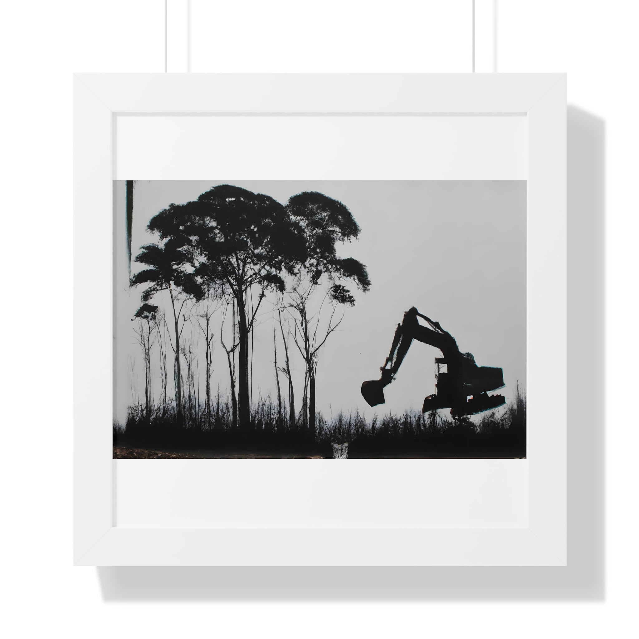 "BANKSY-STYLE GRAFFITI OF A CLEARED RAINFOREST" Framed Vertical Poster