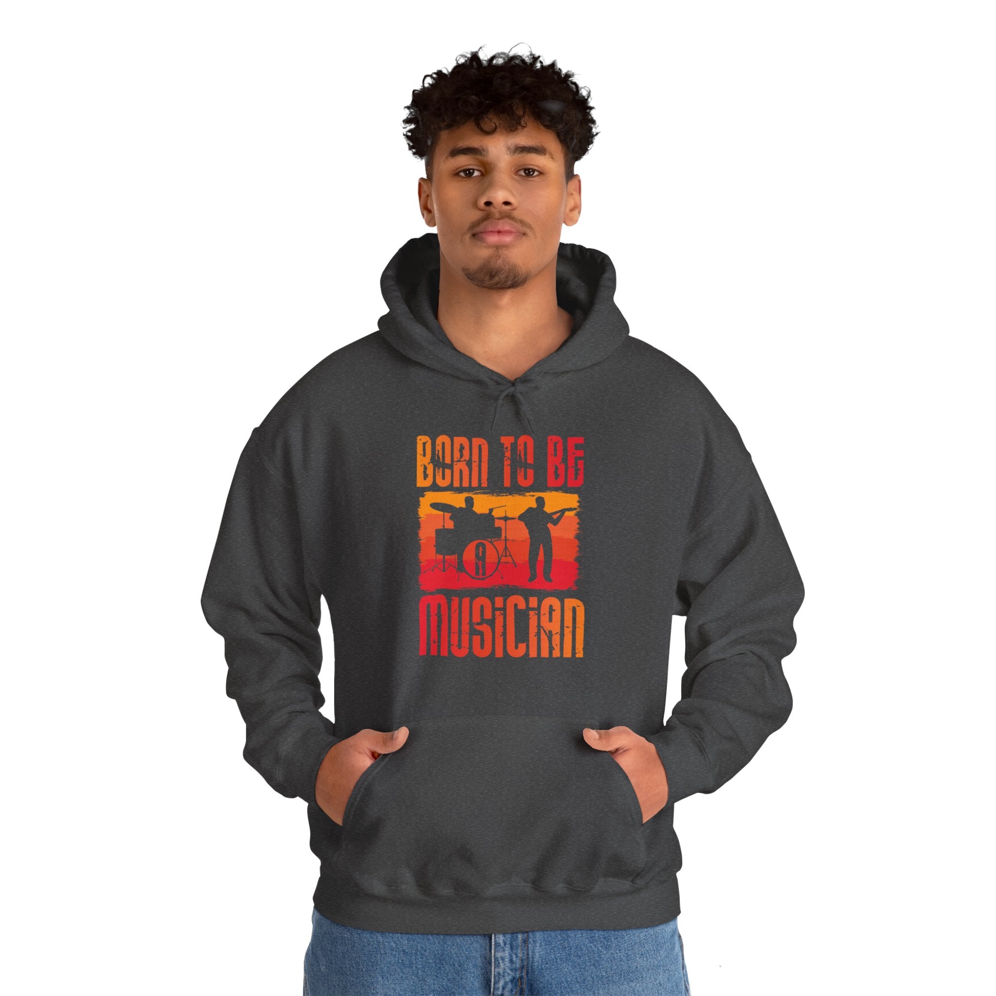 "Born To Be Musician"   Unisex Heavy Blend™ Hooded Sweatshirt