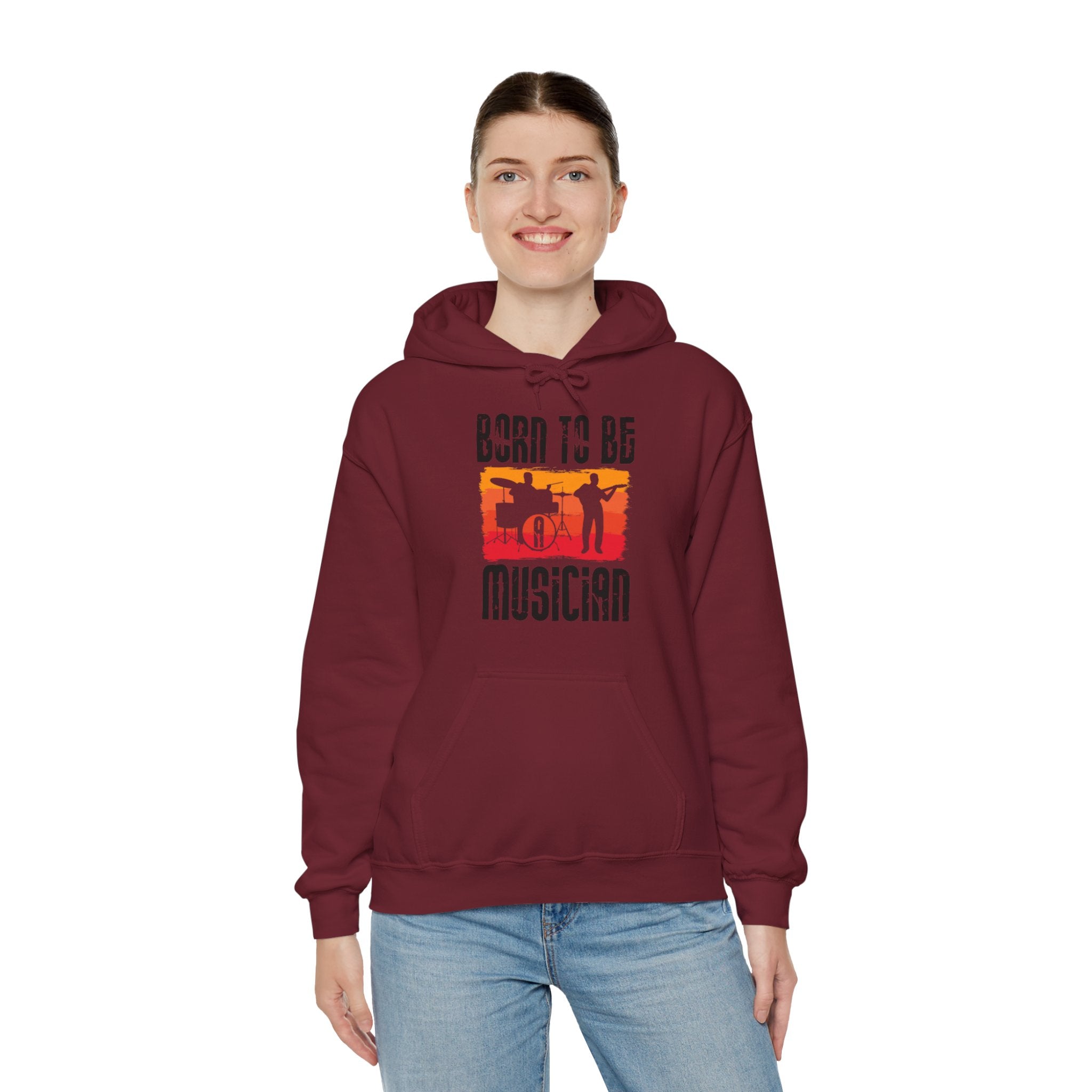 "Born To Be Musician"   Unisex Heavy Blend™ Hooded Sweatshirt