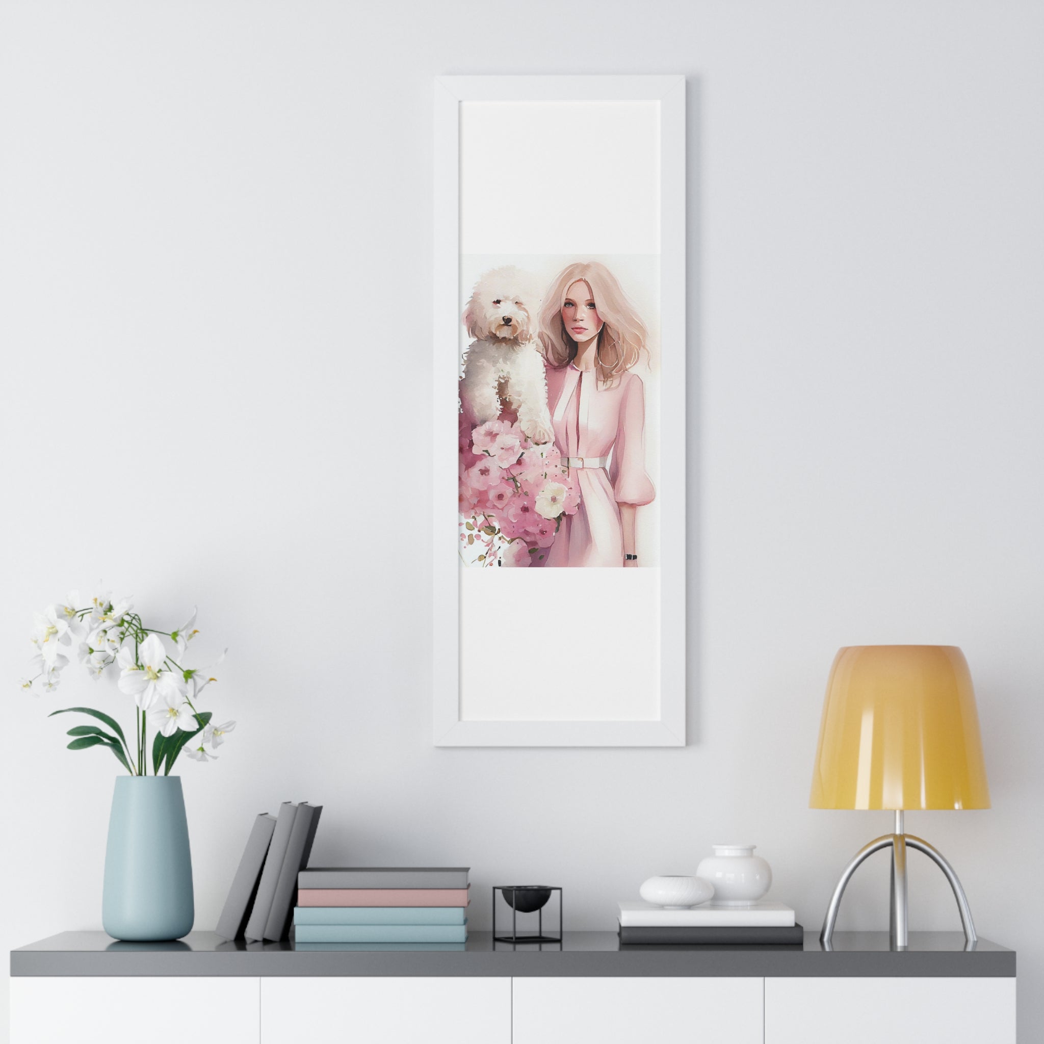 "BLONDE LADY MATIPOO" Framed Vertical Poster