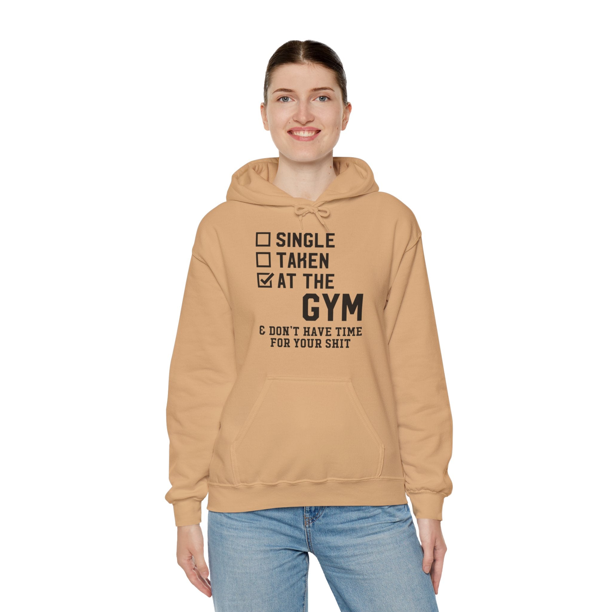 "At Gym,Not Have Time For Your Shit" Unisex Heavy Blend™ Hooded Sweatshirt