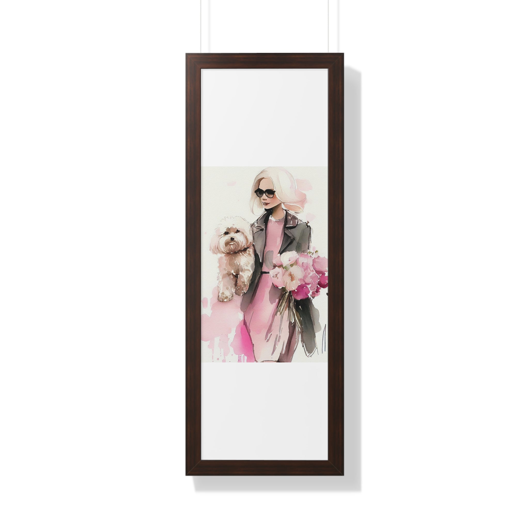 "BLONDE LADY MALTIPOO SUNGLASSES" Framed Vertical Poster