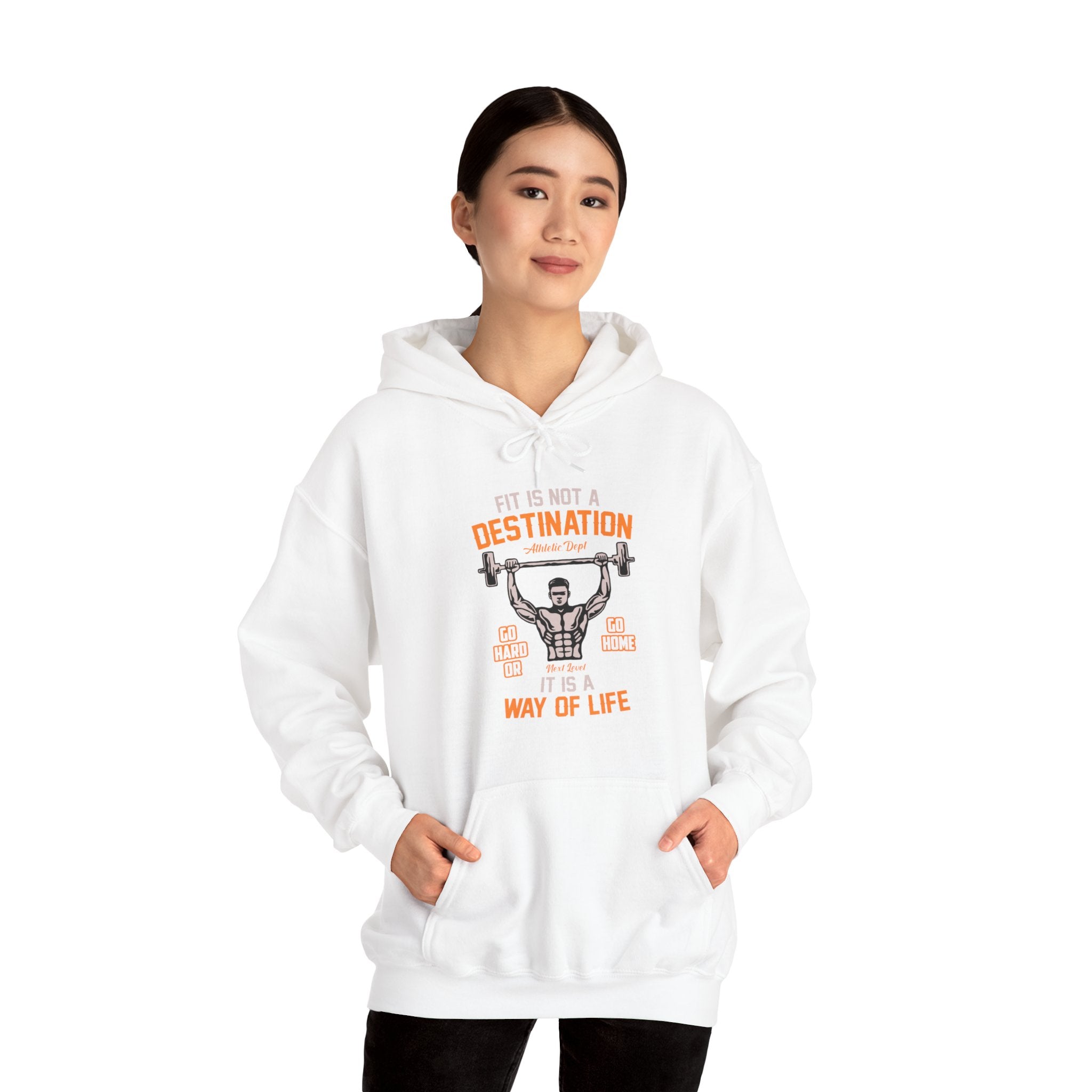 "Fit Is Not A Destination, Its A Way Of Life" Unisex Heavy Blend™ Hooded Sweatshirt