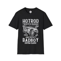 "HOTROD TWISTED MANIAC AMERICA'S BADBOY CUSTOM CLASSIC" Unisex Soft style T-Shirt