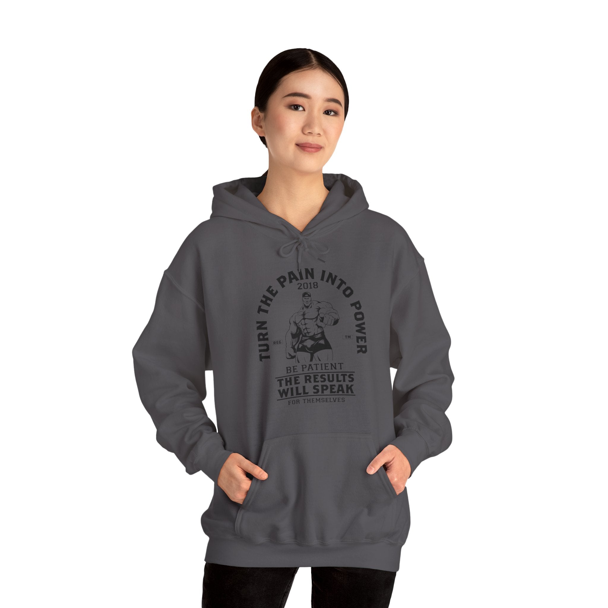 "Turn The Pain Into Power"  Unisex Heavy Blend™ Hooded Sweatshirt