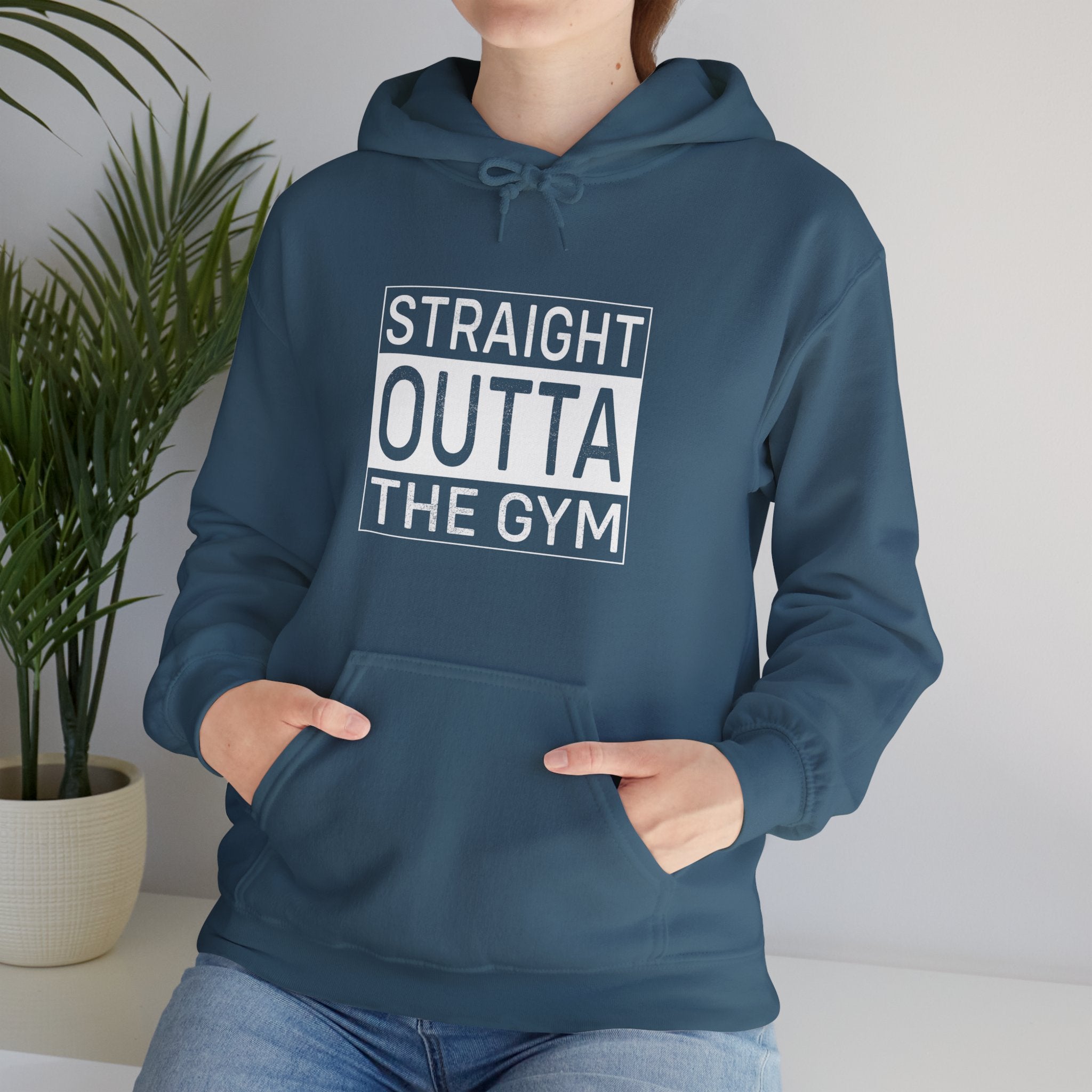 "Straight Outta A Gym'' Unisex Heavy Blend™ Hooded Sweatshirt