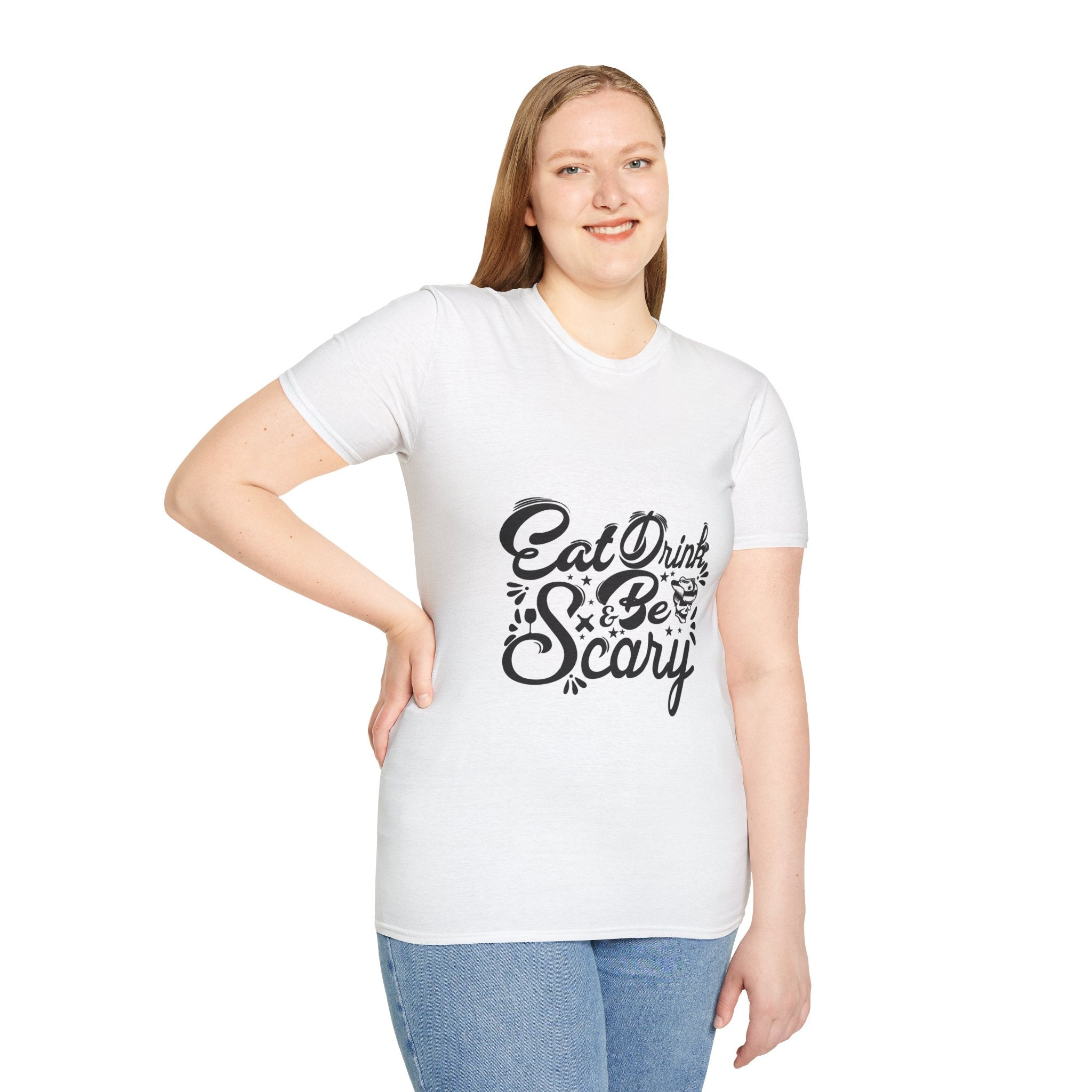 "EAT DRINK & BE SCARY" Unisex Soft style T-Shirt