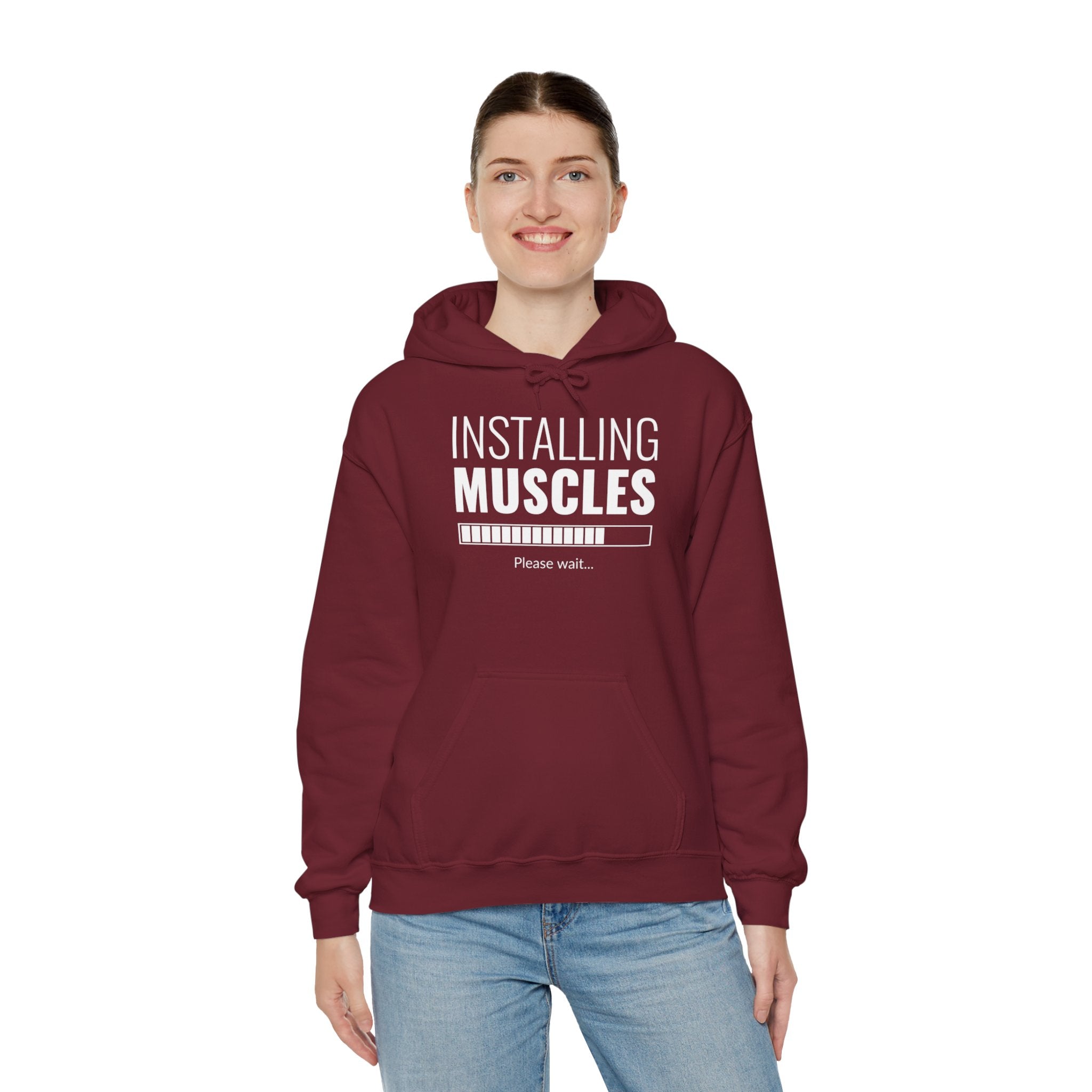 "Installing Muscles" Unisex Heavy Blend™ Hooded Sweatshirt