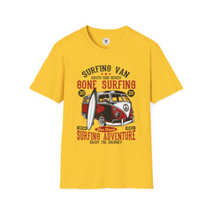 "SURFING VAN GONE SURFING SURFING ADVENTURE" Unisex Soft style T-Shirt