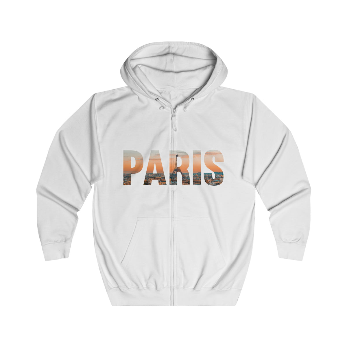 PARIS Unisex Full Zip Hoodie