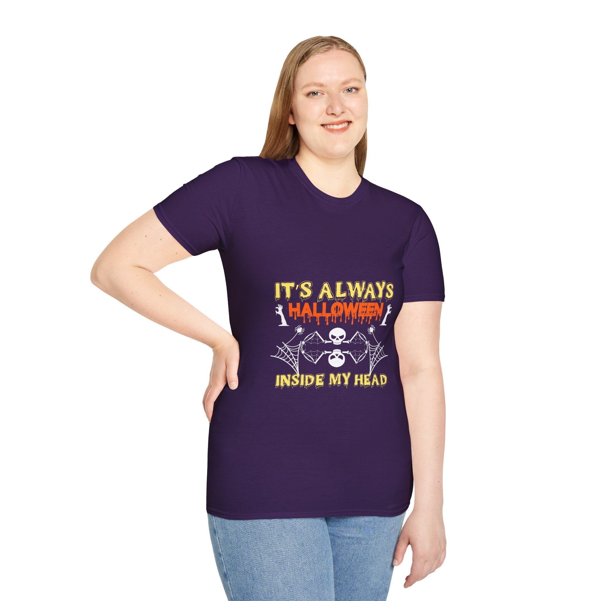 "IT'S ALWAYS HALLOWEEN INSIDE MY HEAD" Unisex Soft style T-Shirt