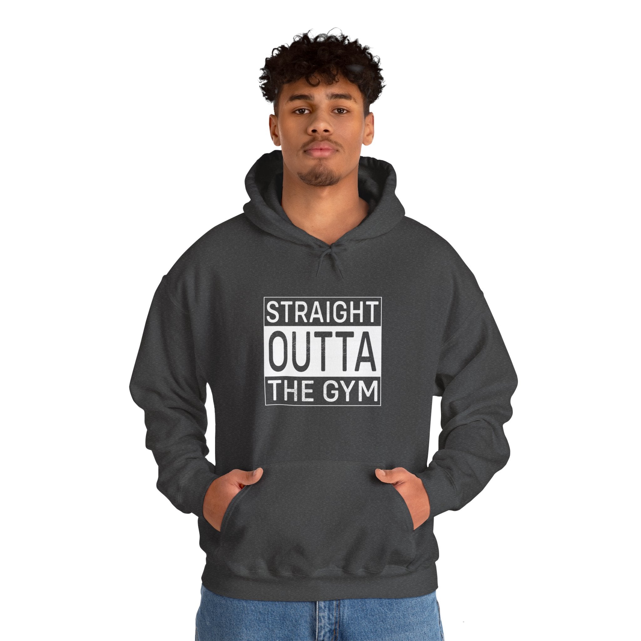 "Straight Outta A Gym'' Unisex Heavy Blend™ Hooded Sweatshirt