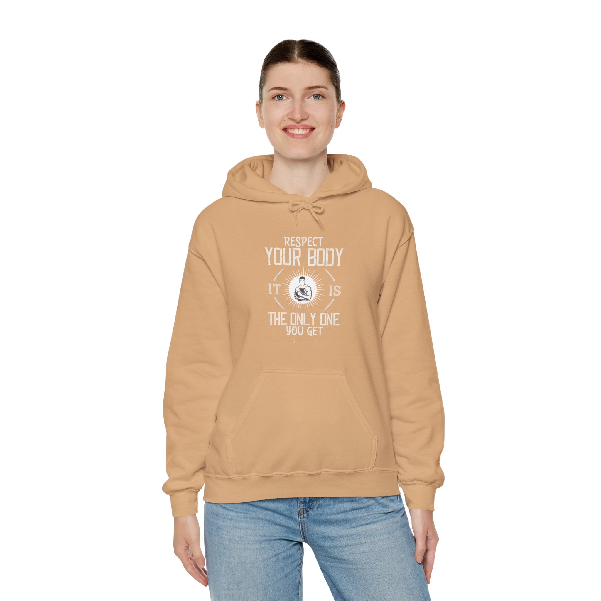 "Respect Your Body It Is the Only One You Get"  Unisex Heavy Blend™ Hooded Sweatshirt