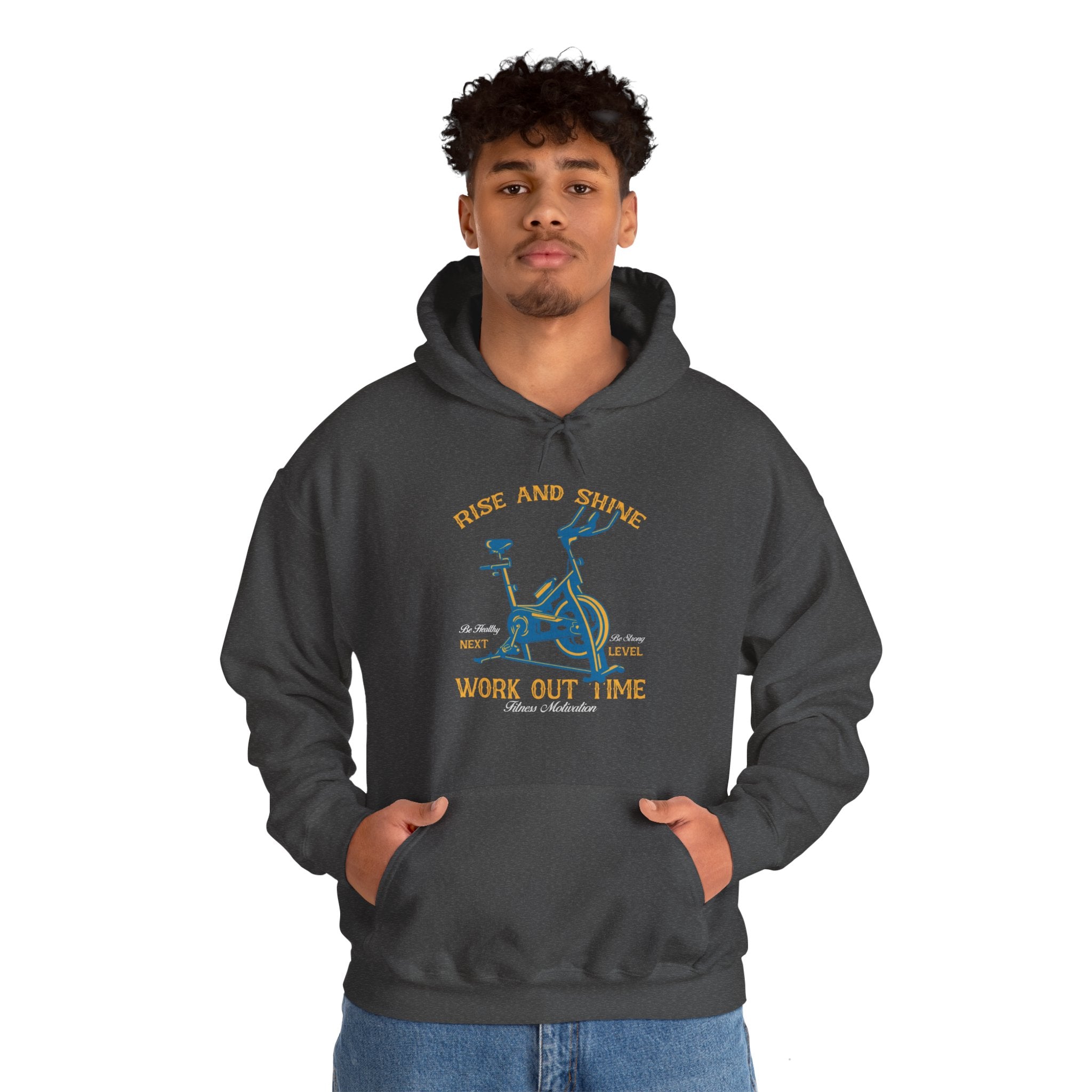 "Rise And Shine Workout Time" Unisex Heavy Blend™ Hooded Sweatshirt