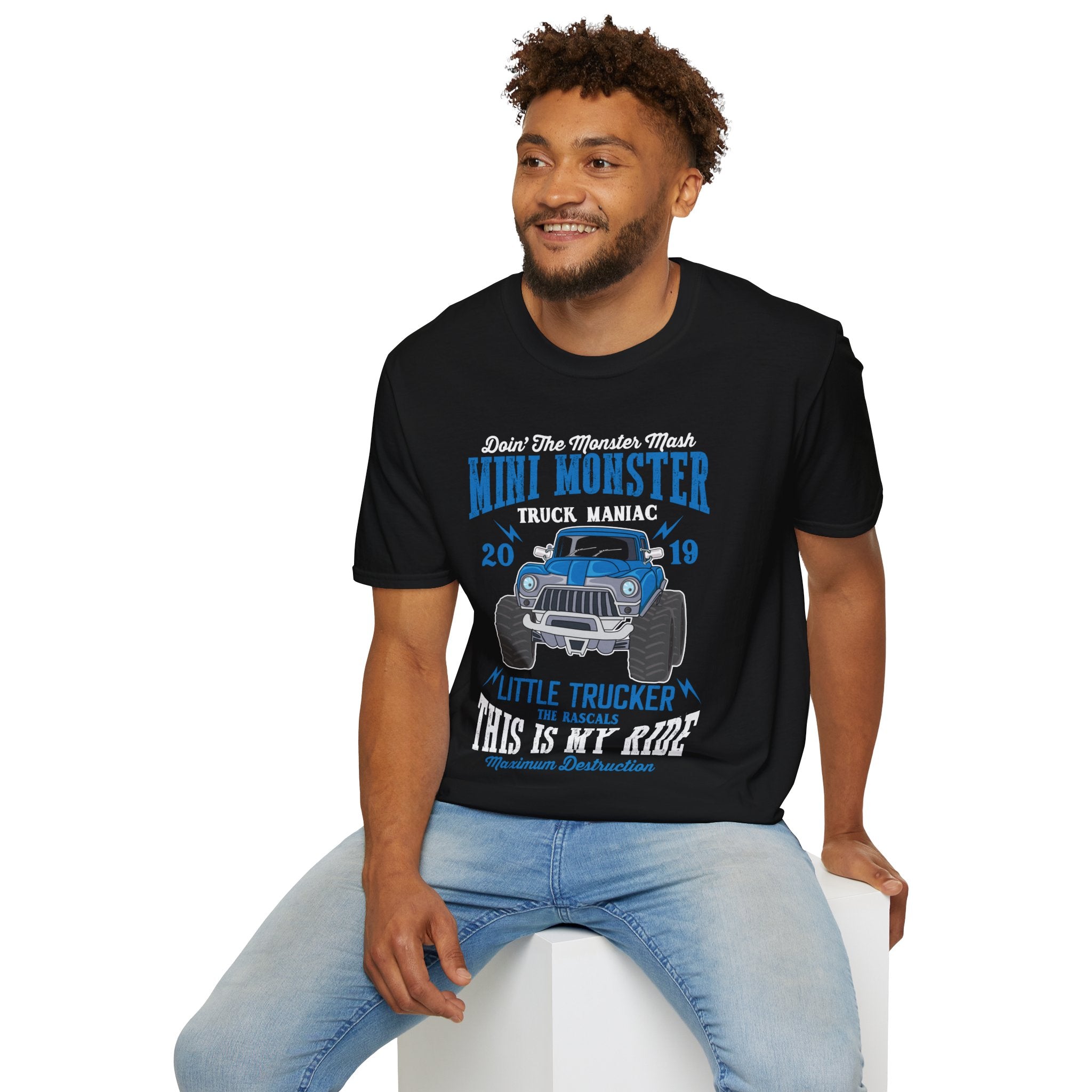 "MINI MONSTER LITTLE TRUCKER THIS IS MY RIDE" Unisex Soft style T-Shirt