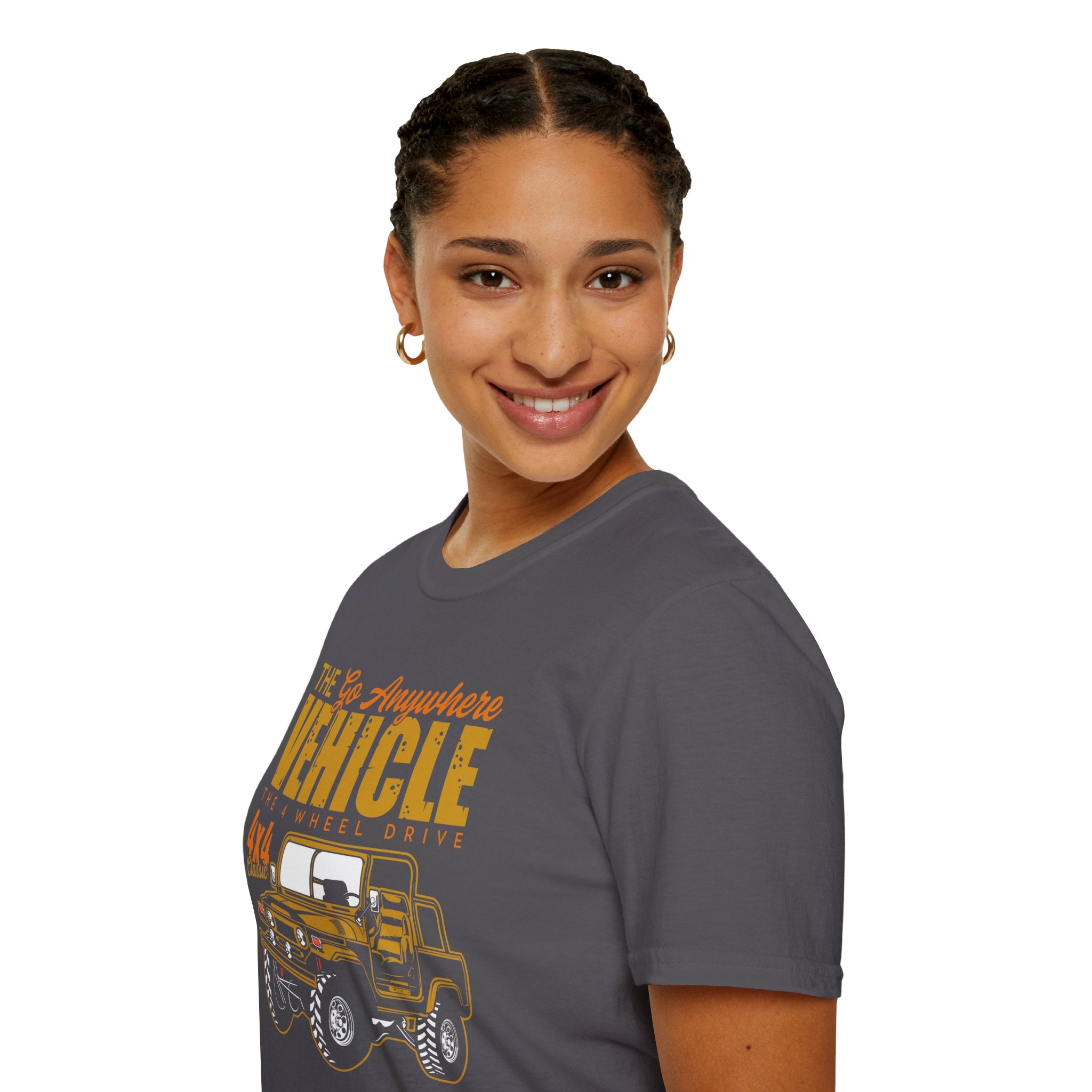 "THE GO ANYWHERE VEHICLE THE 4 WHEEL DRIVE 4X4 CLASSIC" Unisex Soft style T-Shirt