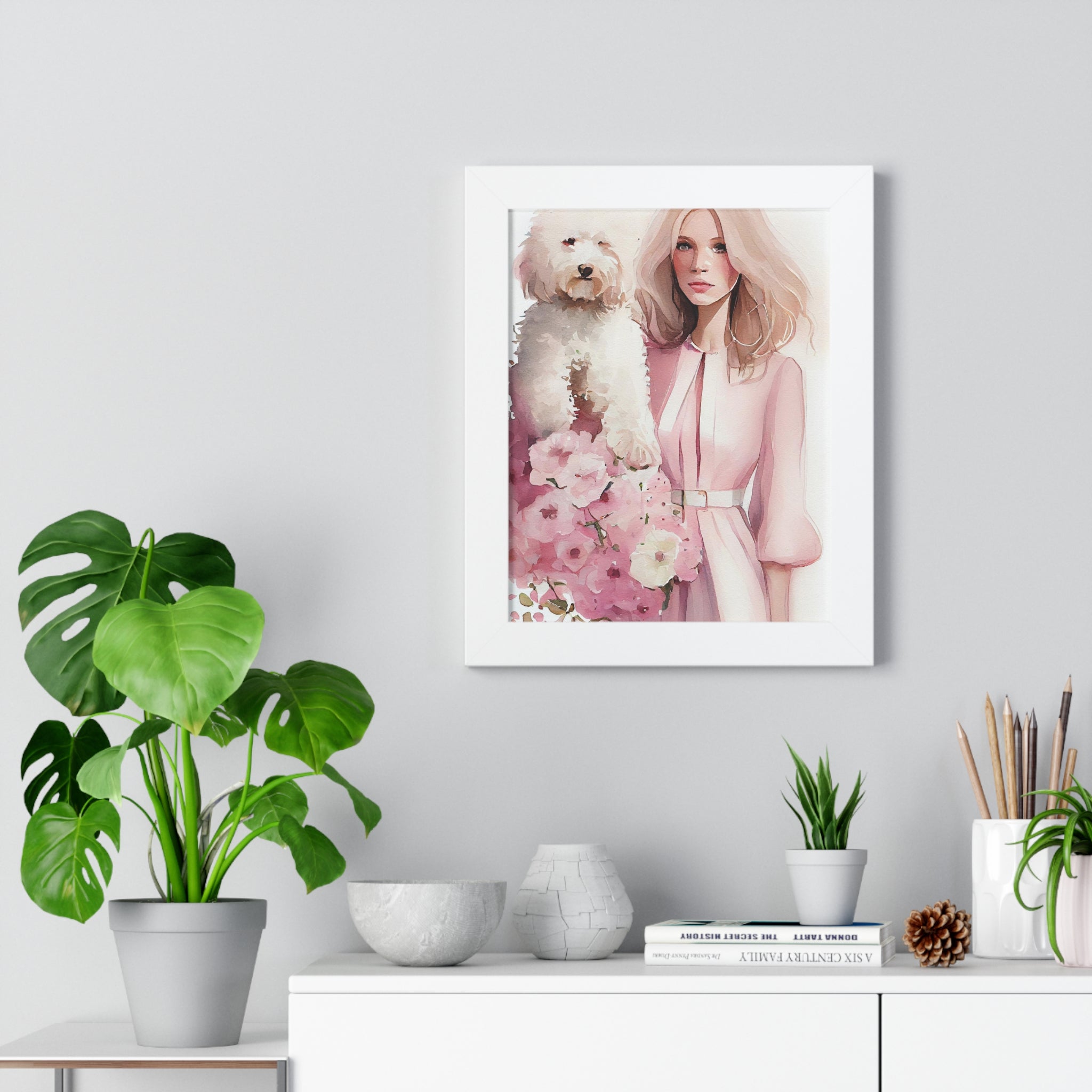 "BLONDE LADY MATIPOO" Framed Vertical Poster