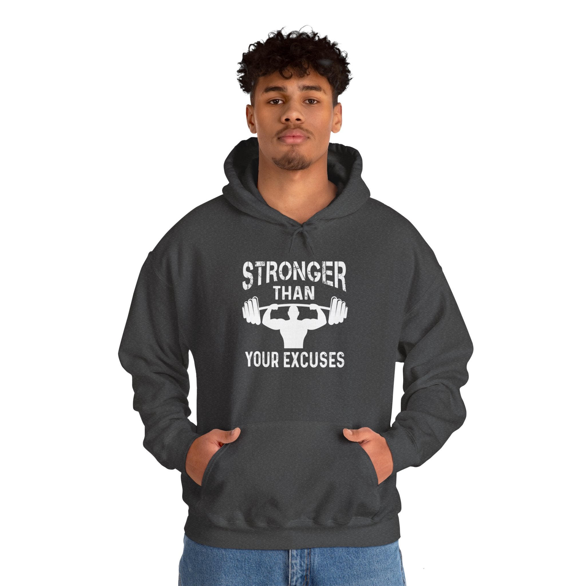 "Stronger Than Your Excuses" Unisex Heavy Blend™ Hooded Sweatshirt