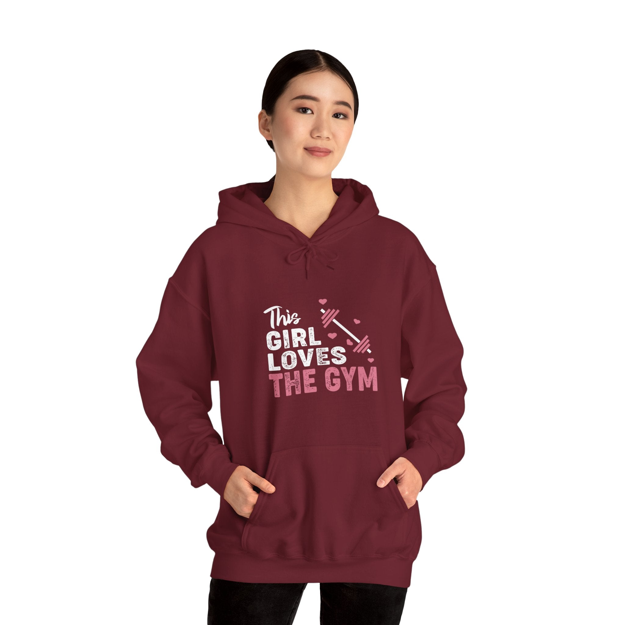 "The Girl Loves The Gym" Unisex Heavy Blend™ Hooded Sweatshirt