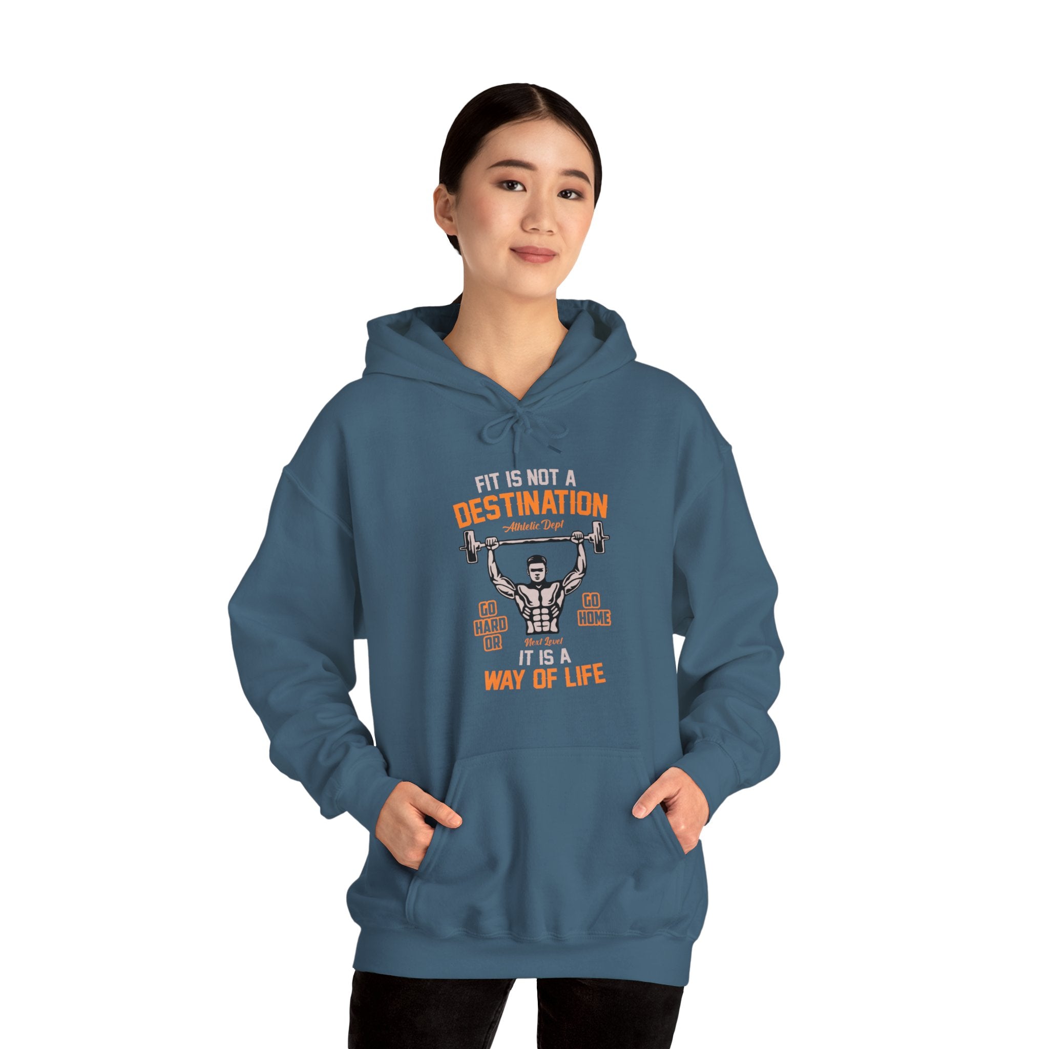 "Fit Is Not A Destination, Its A Way Of Life" Unisex Heavy Blend™ Hooded Sweatshirt