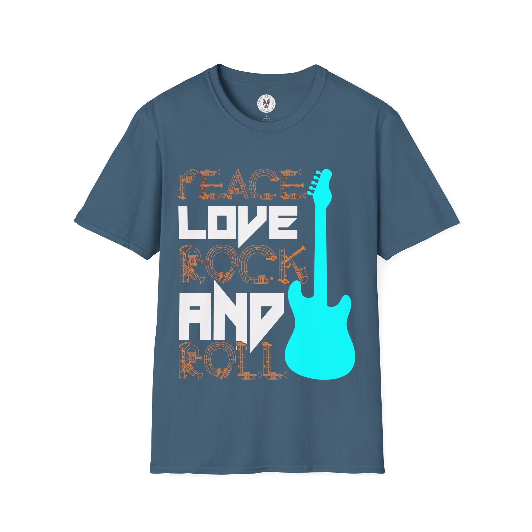 "Peace Love Rock And Roll"  Unisex Soft style T-Shirt