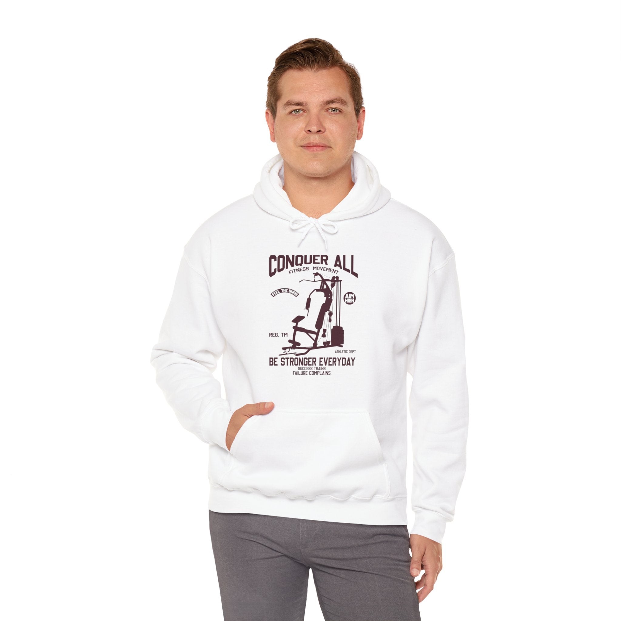 "Conquer All Be Stronger Everyday" Unisex Heavy Blend™ Hooded Sweatshirt