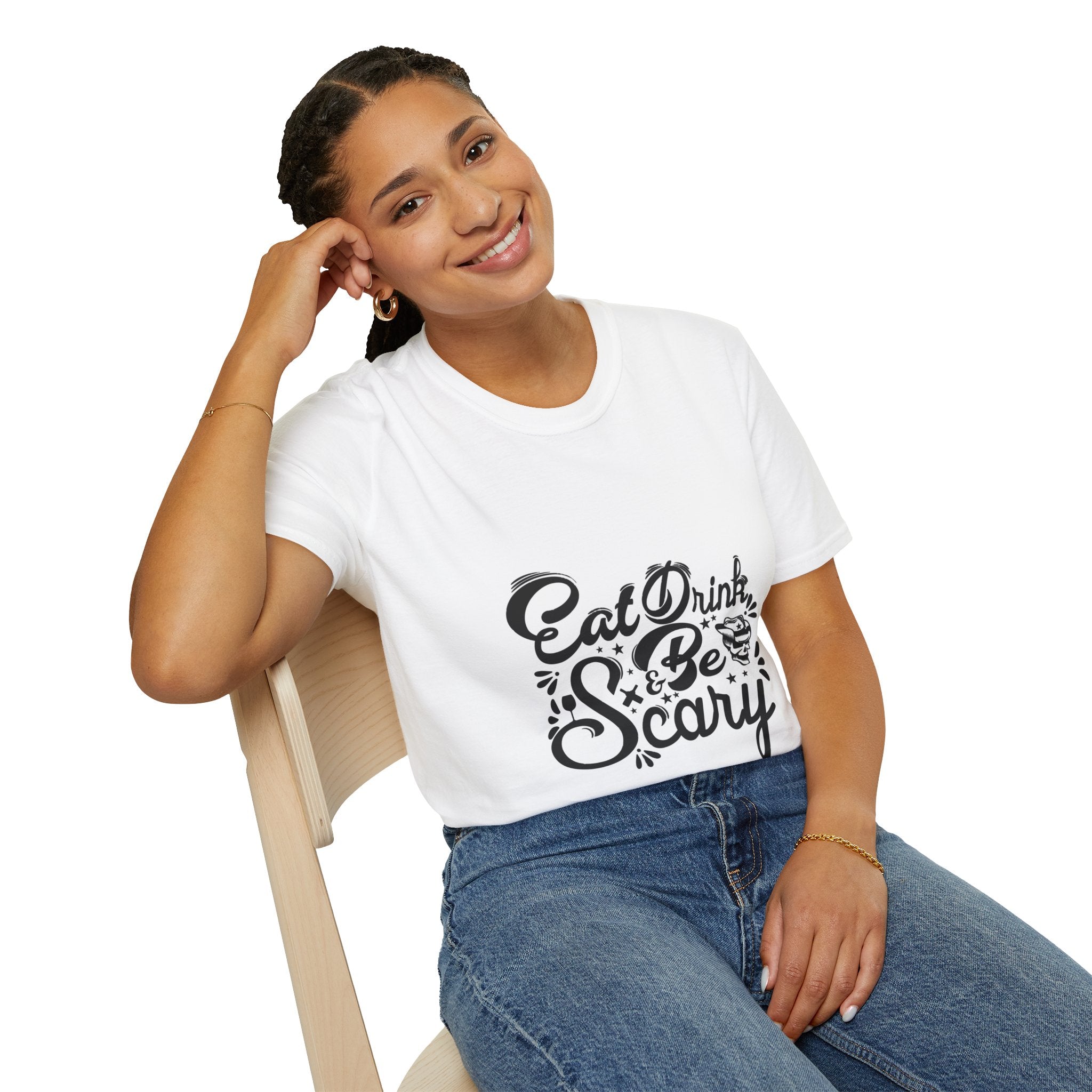 "EAT DRINK & BE SCARY" Unisex Soft style T-Shirt