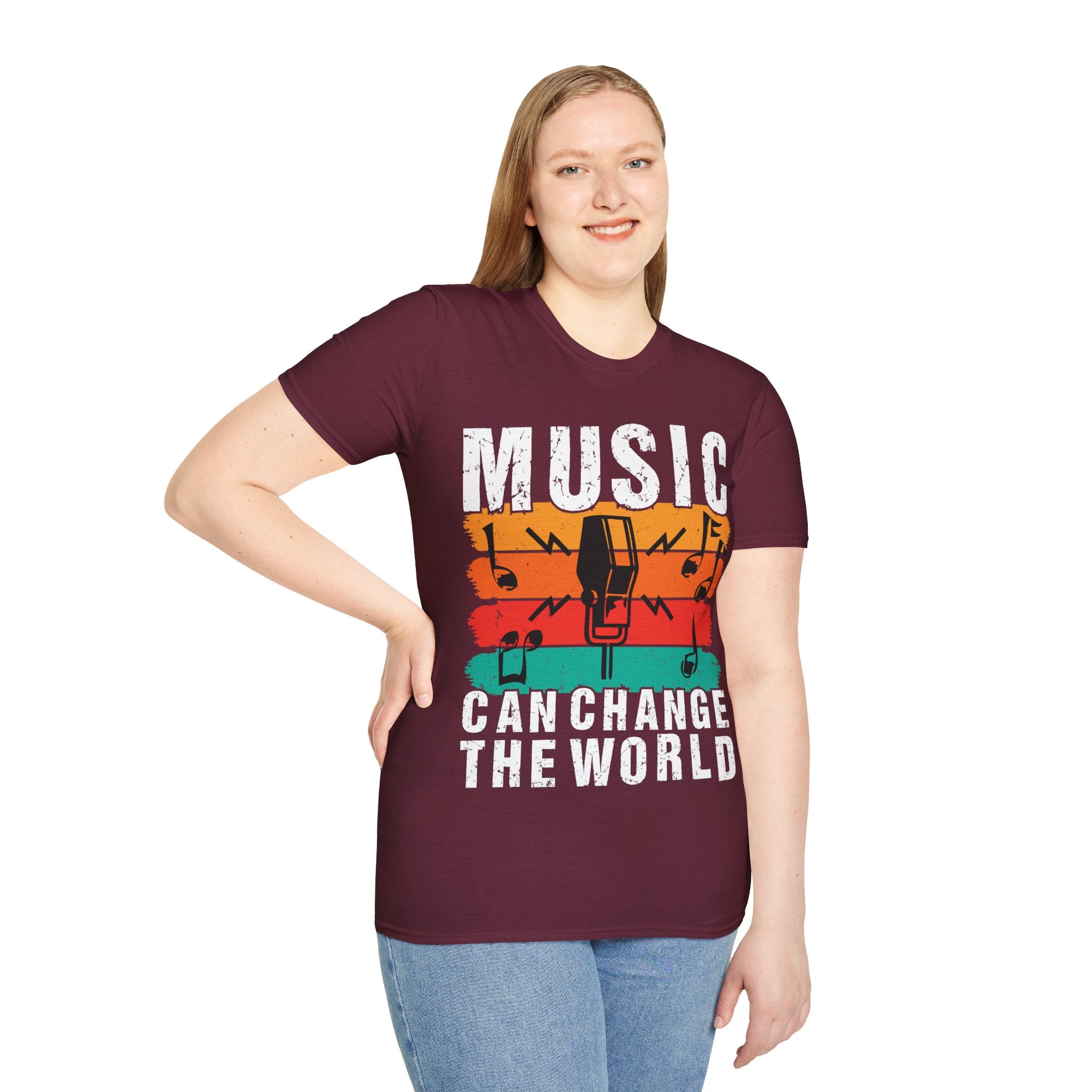 "Music Can Change The World" Unisex Soft style T-Shirt