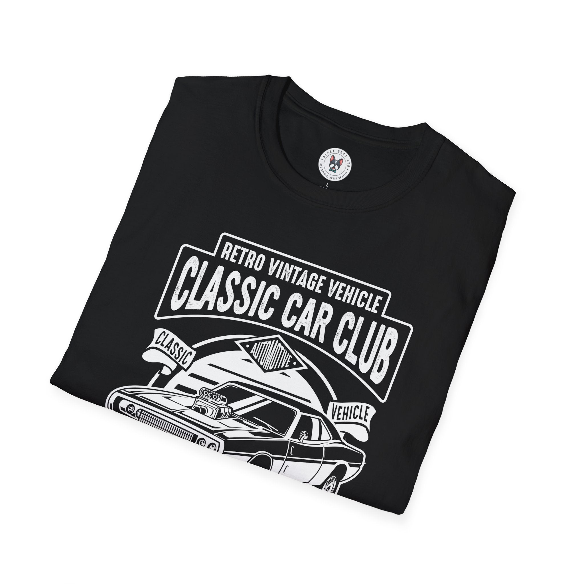 "RETRO VINTAGE VEHICLE CLASSIC CAR CLUB CLASSIC CAR COMMUNITY" Unisex Soft style T-Shirt