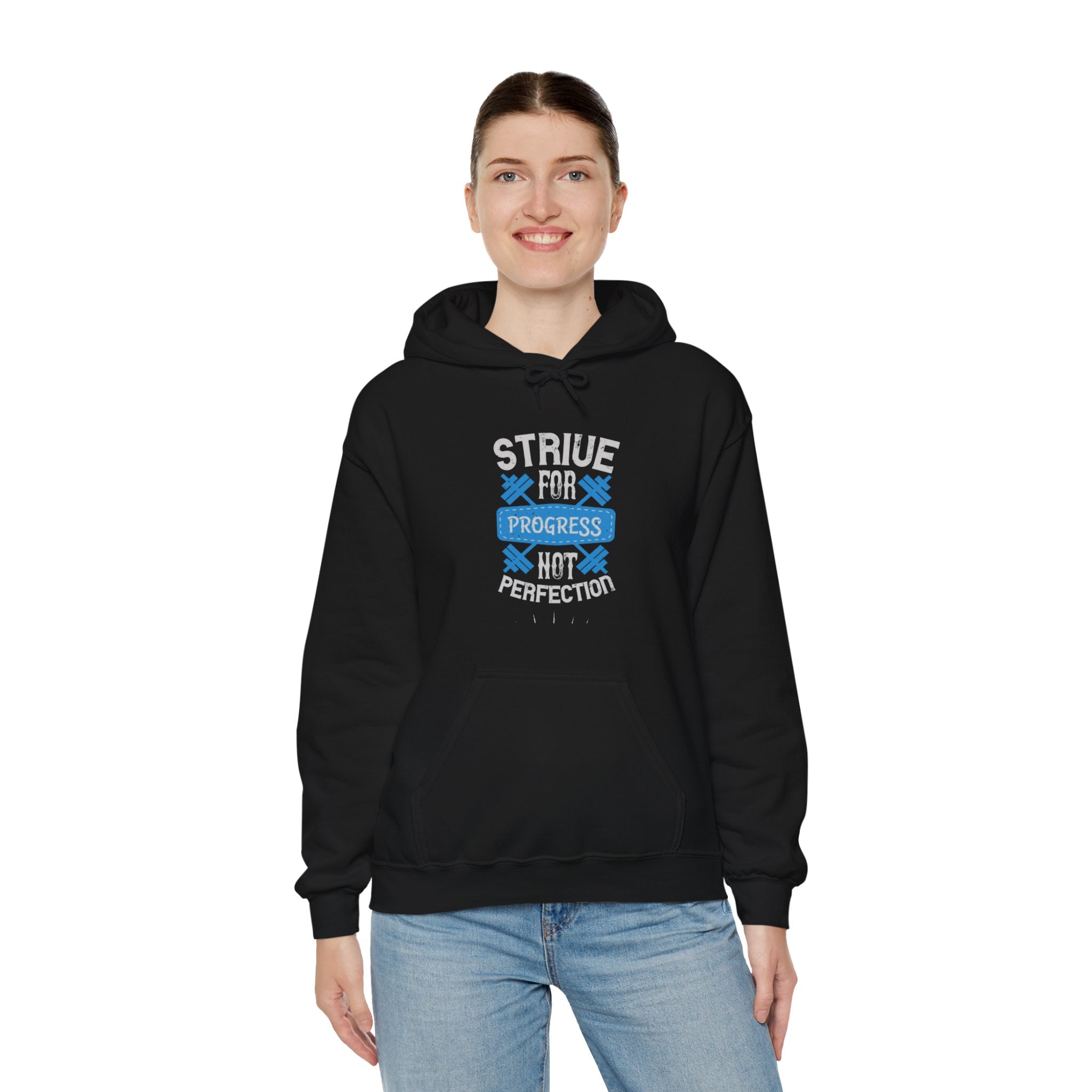 "Strive For Progress Not Perfection" Unisex Heavy Blend™ Hooded Sweatshirt