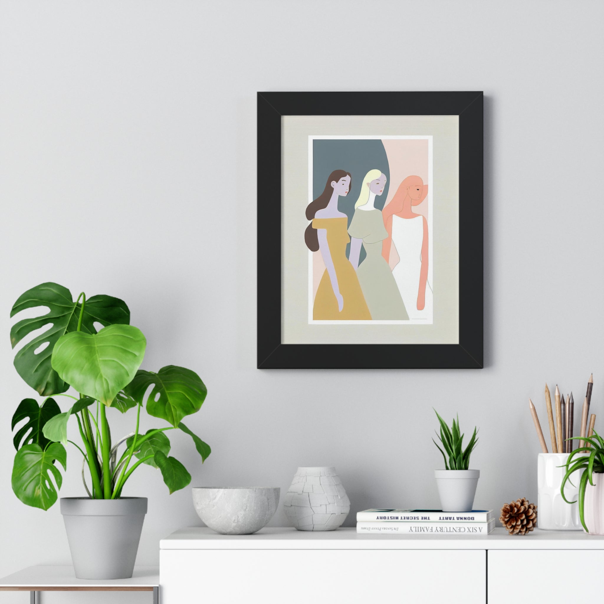 "ABSTRACT FEMINIST" Framed Vertical Poster