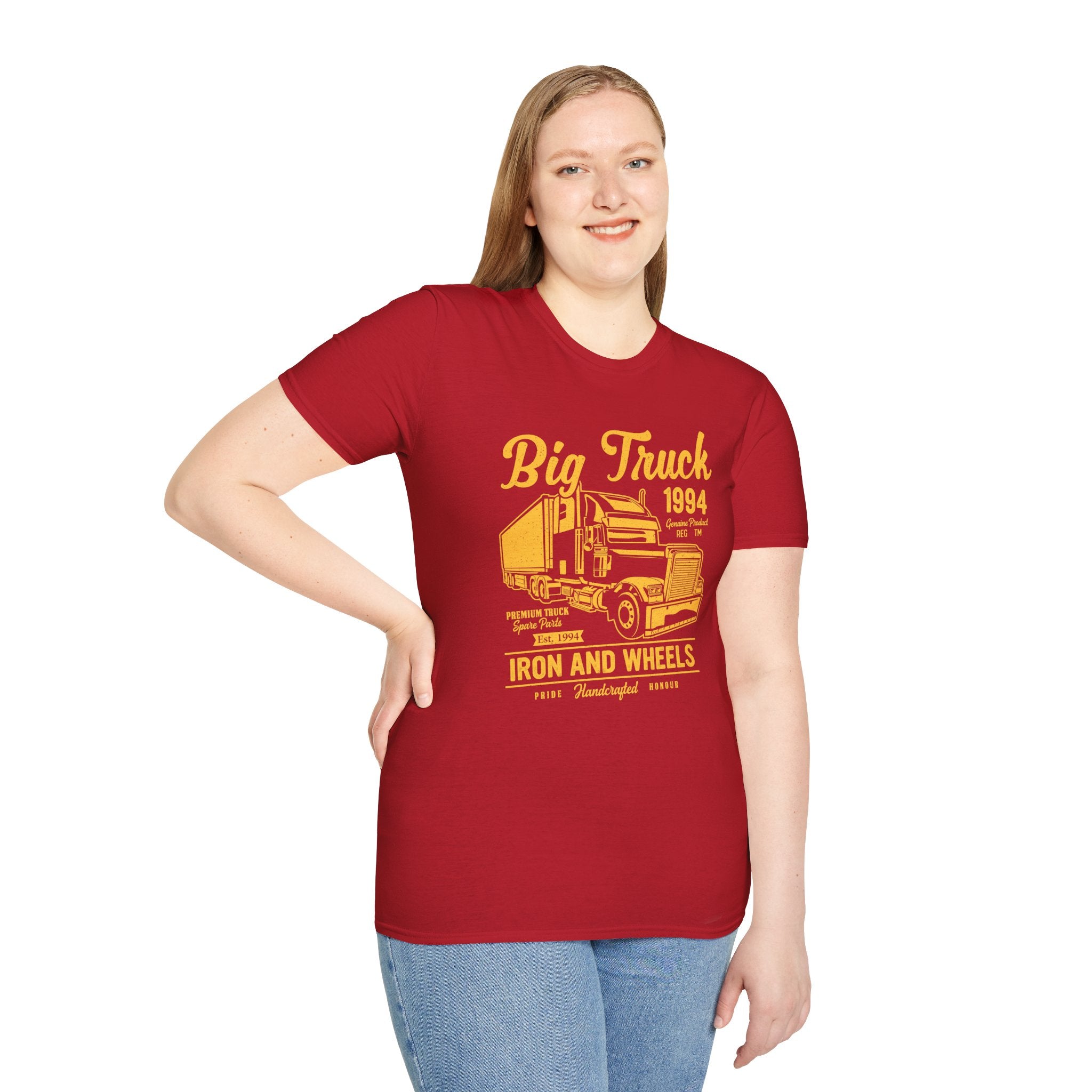 "BIG TRUCK IRON AND WHEELS" Unisex Soft style T-Shirt