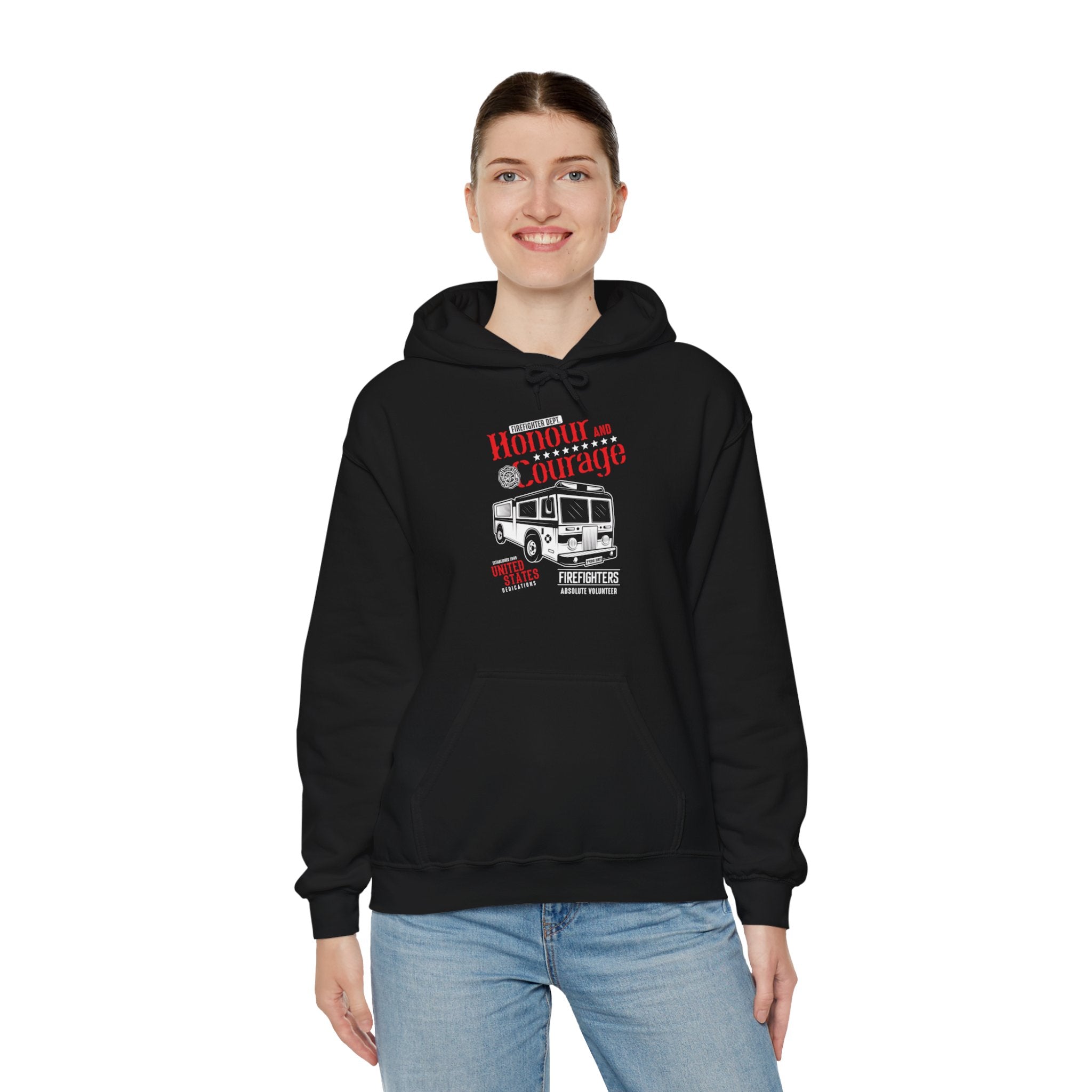 "HONOUR AND COURAGE UNITED STATES" Unisex Heavy Blend™ Hooded Sweatshirt