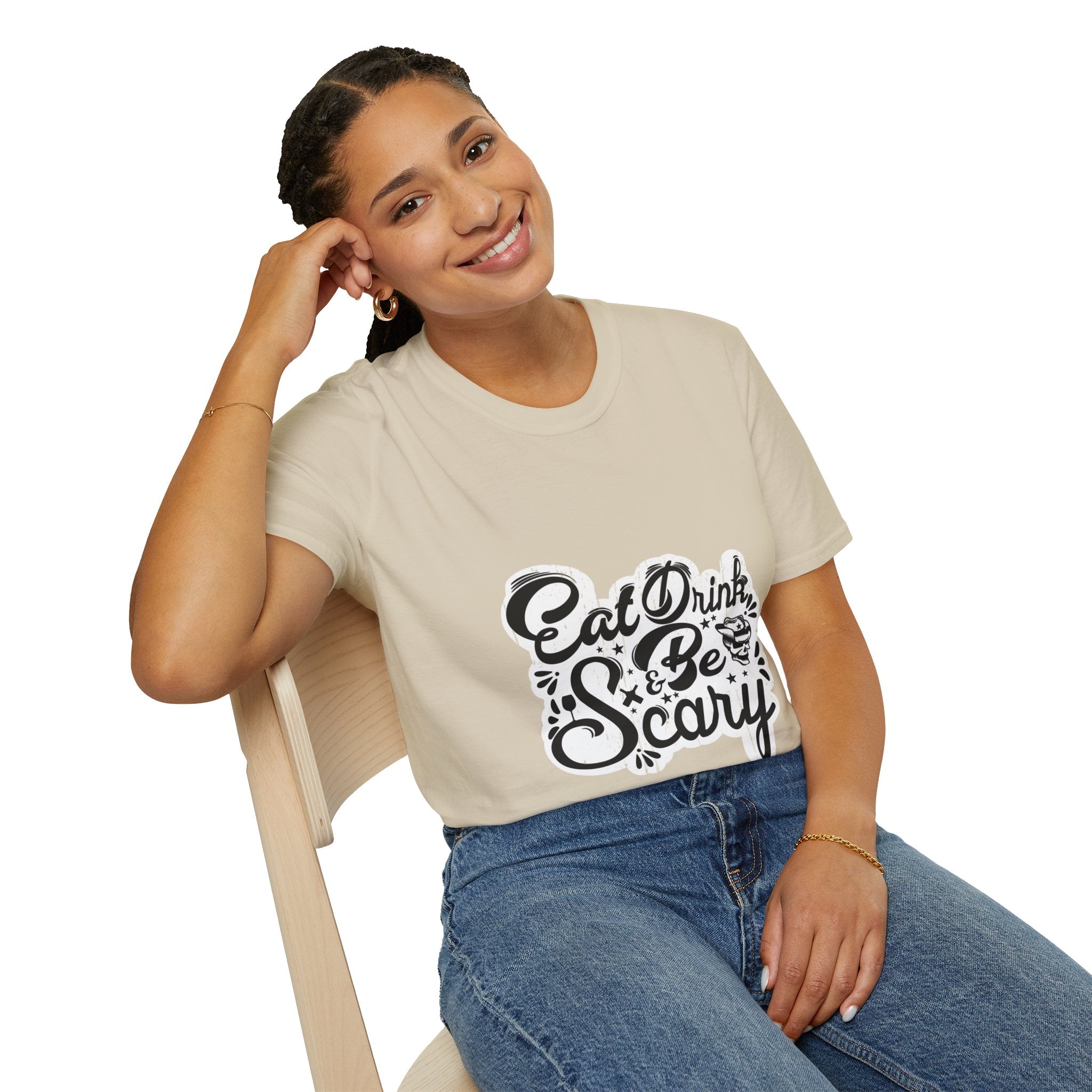 "EAT DRINK & BE SCARY" Unisex Soft style T-Shirt