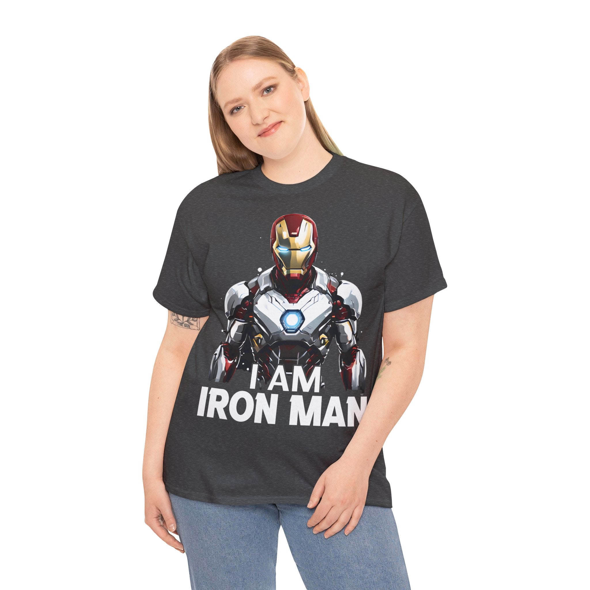 "I AM IRON MAN" Unisex Heavy Cotton Tee