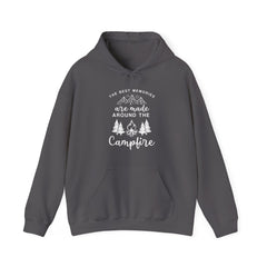 "Best Memories Are Made Around Campfire" Unisex Heavy Blend™ Hooded Sweatshirt