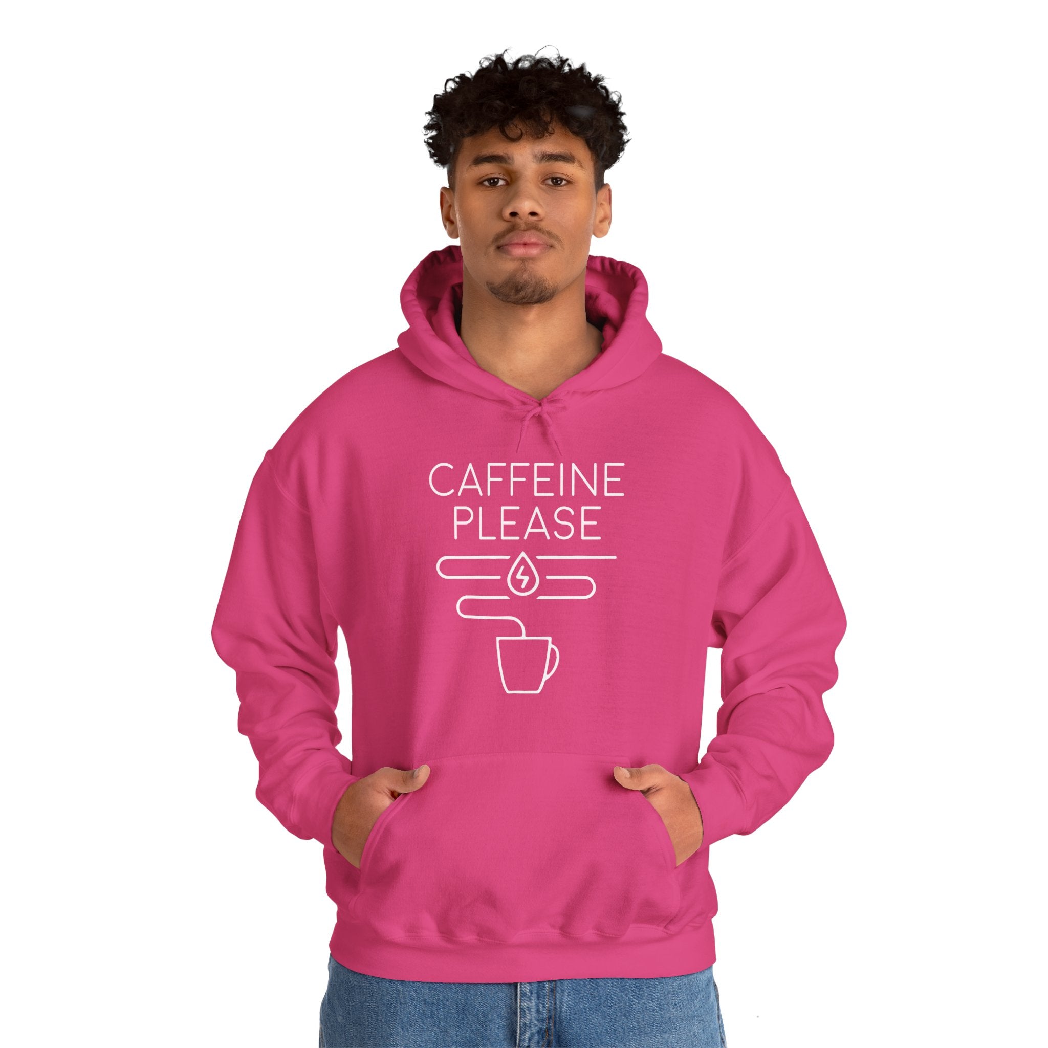 "CAFFEINE PLEASE" Unisex Heavy Blend™ Hooded Sweatshirt