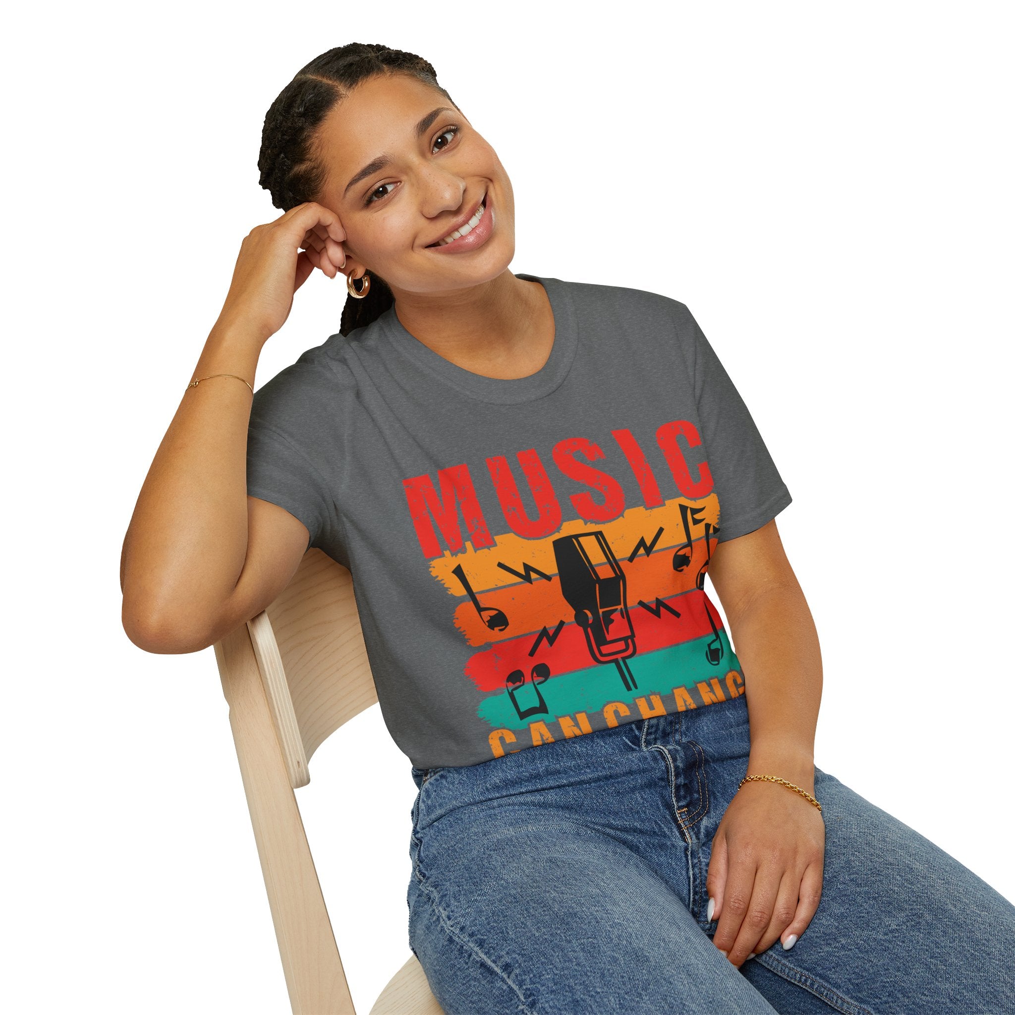 "Music Can Change The World"Unisex Soft style T-Shirt