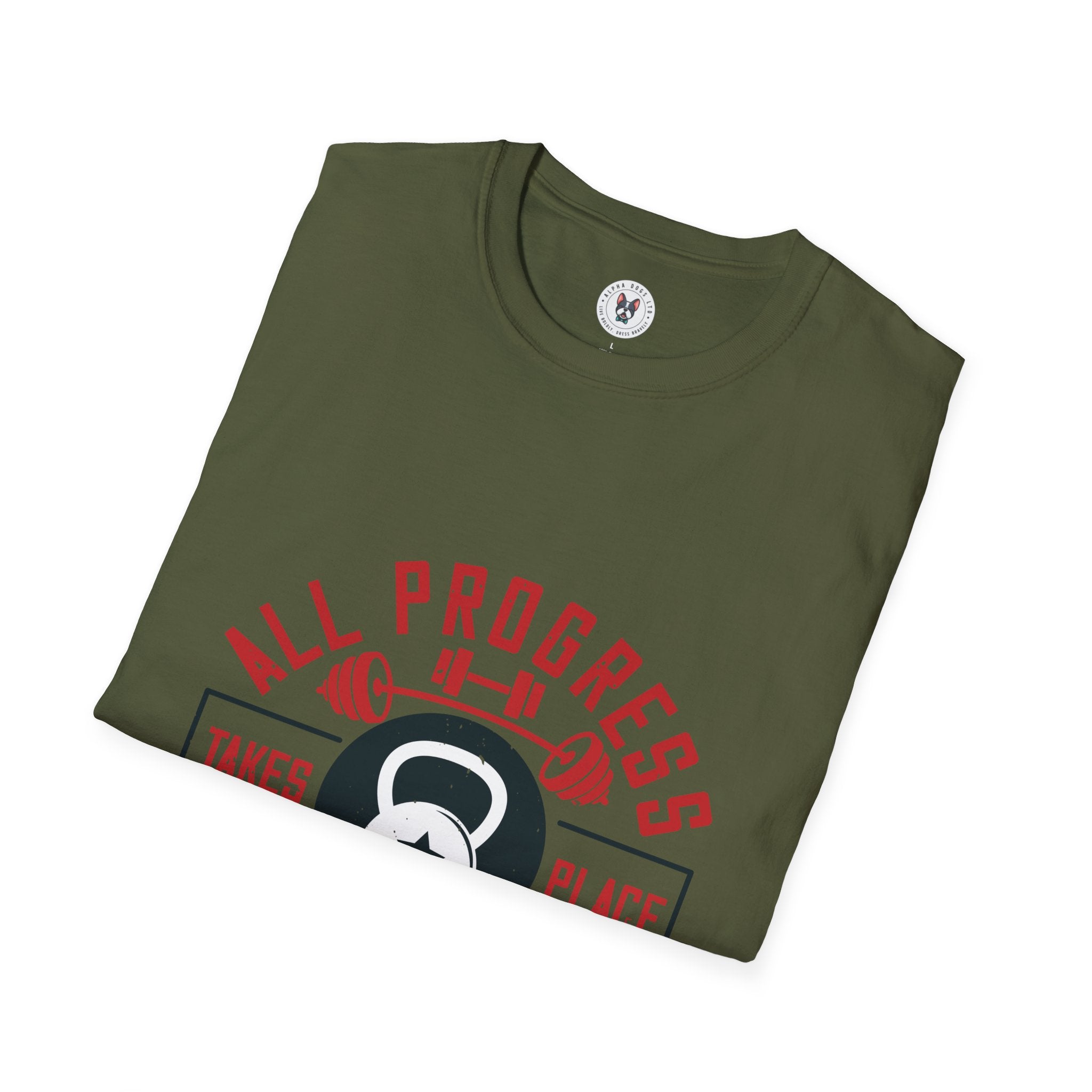 "All ProgressTakes Place Outside Of Comfort Zone" Unisex Soft style T-Shirt