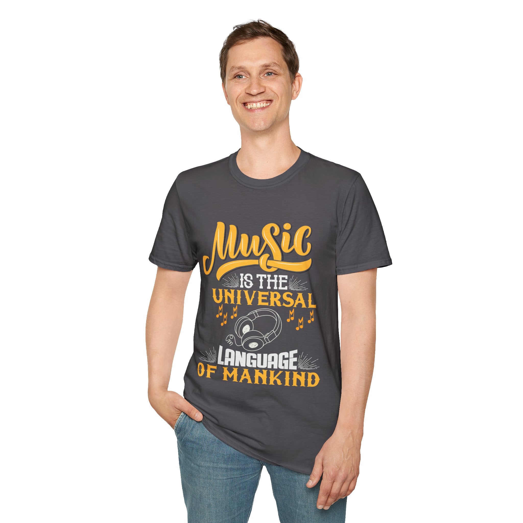 "Music Is The Universal Language Of Mankind" Unisex Soft style T-Shirt