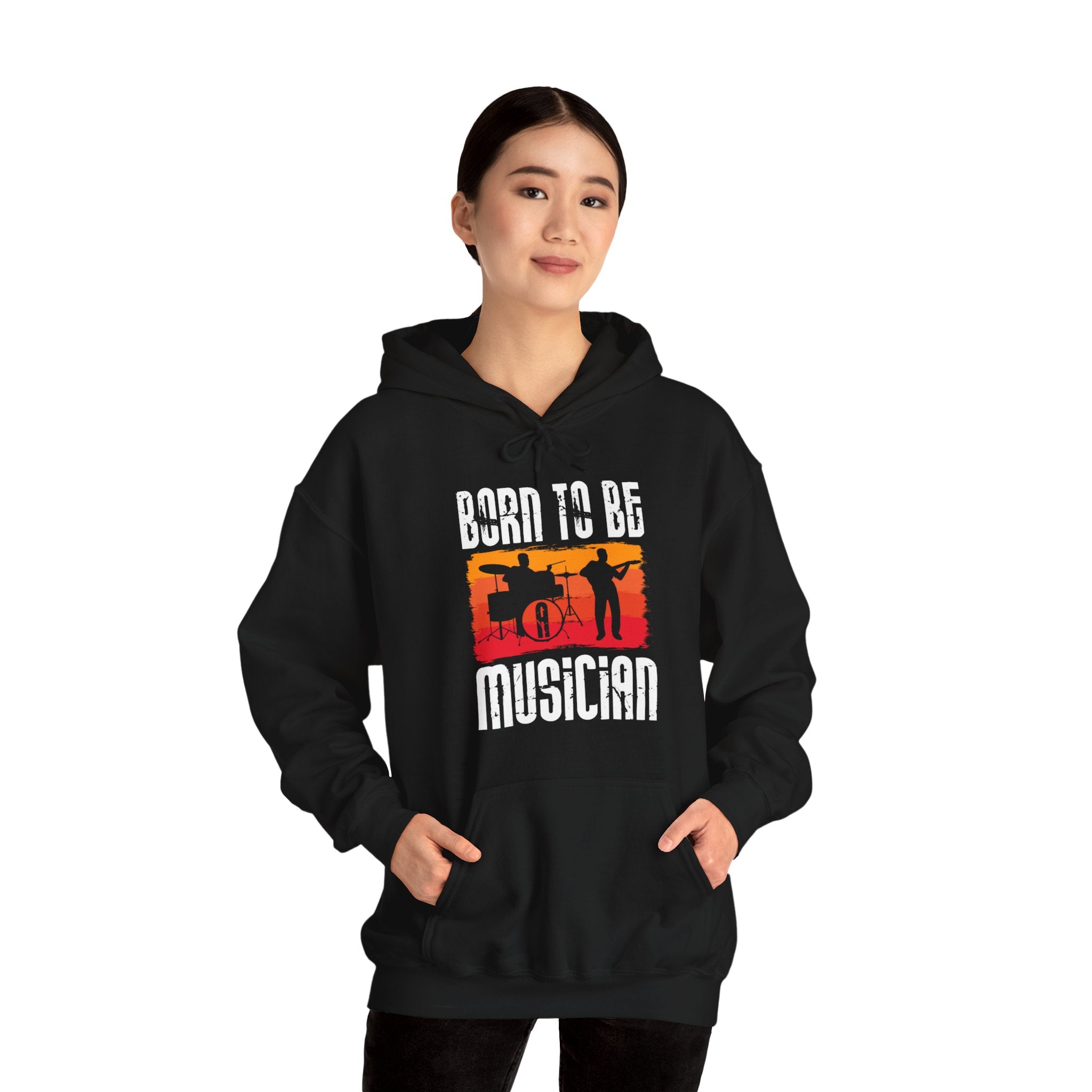 "Born To Be Musician"  Unisex Heavy Blend™ Hooded Sweatshirt